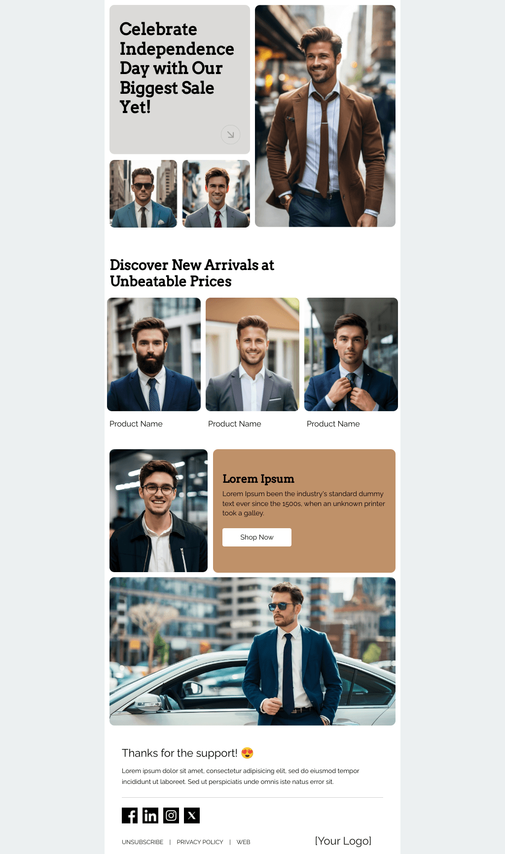 Laravel Mail Template - 4th of July sale