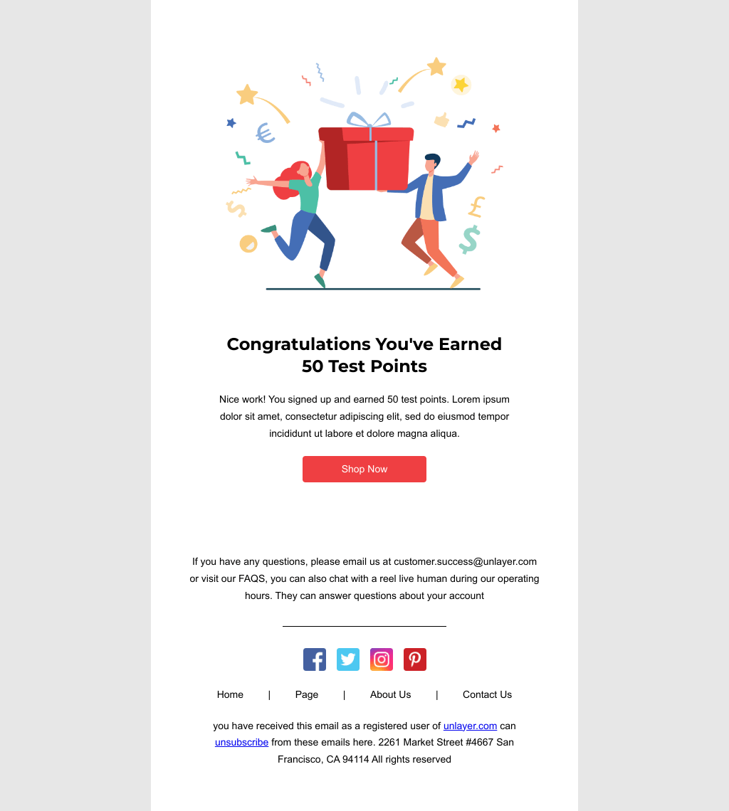 Laravel Mail Template - 50 Test Points