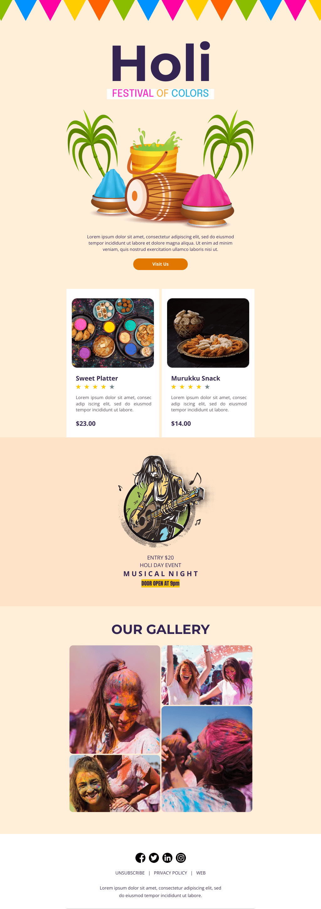 Laravel Mail Template - Celebrate the Festival of Colors