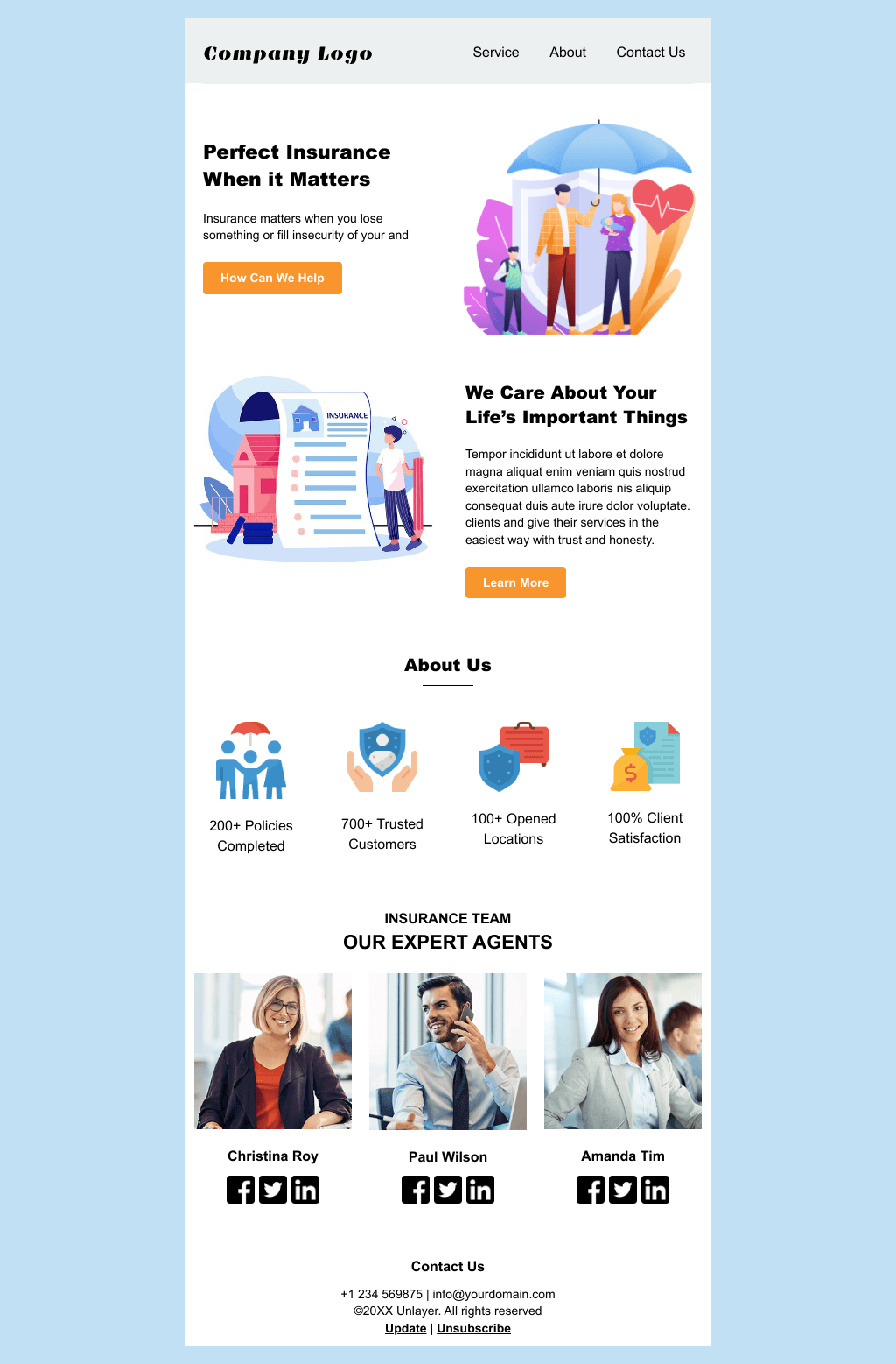 Laravel Mail Template - Insurance Promotion