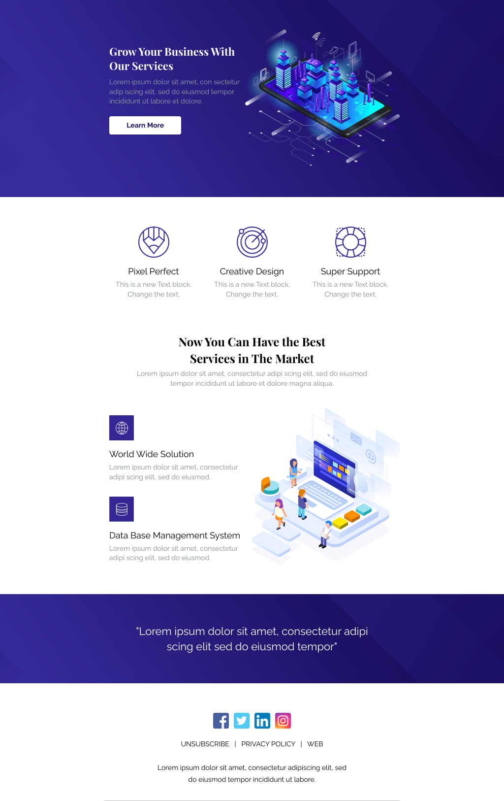 Laravel Mail Template - Lead Generation