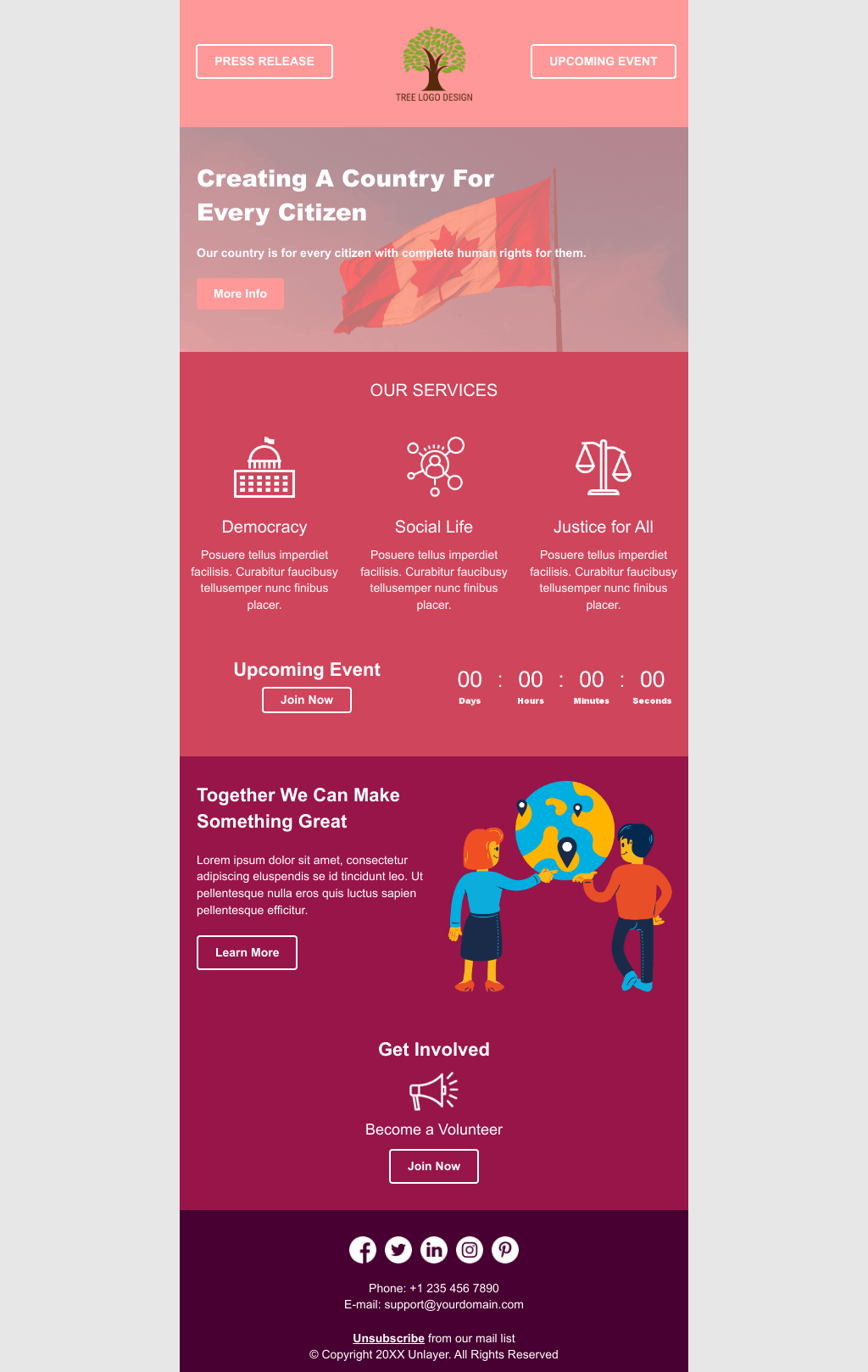 Laravel Mail Template - A Country For Every Citizen
