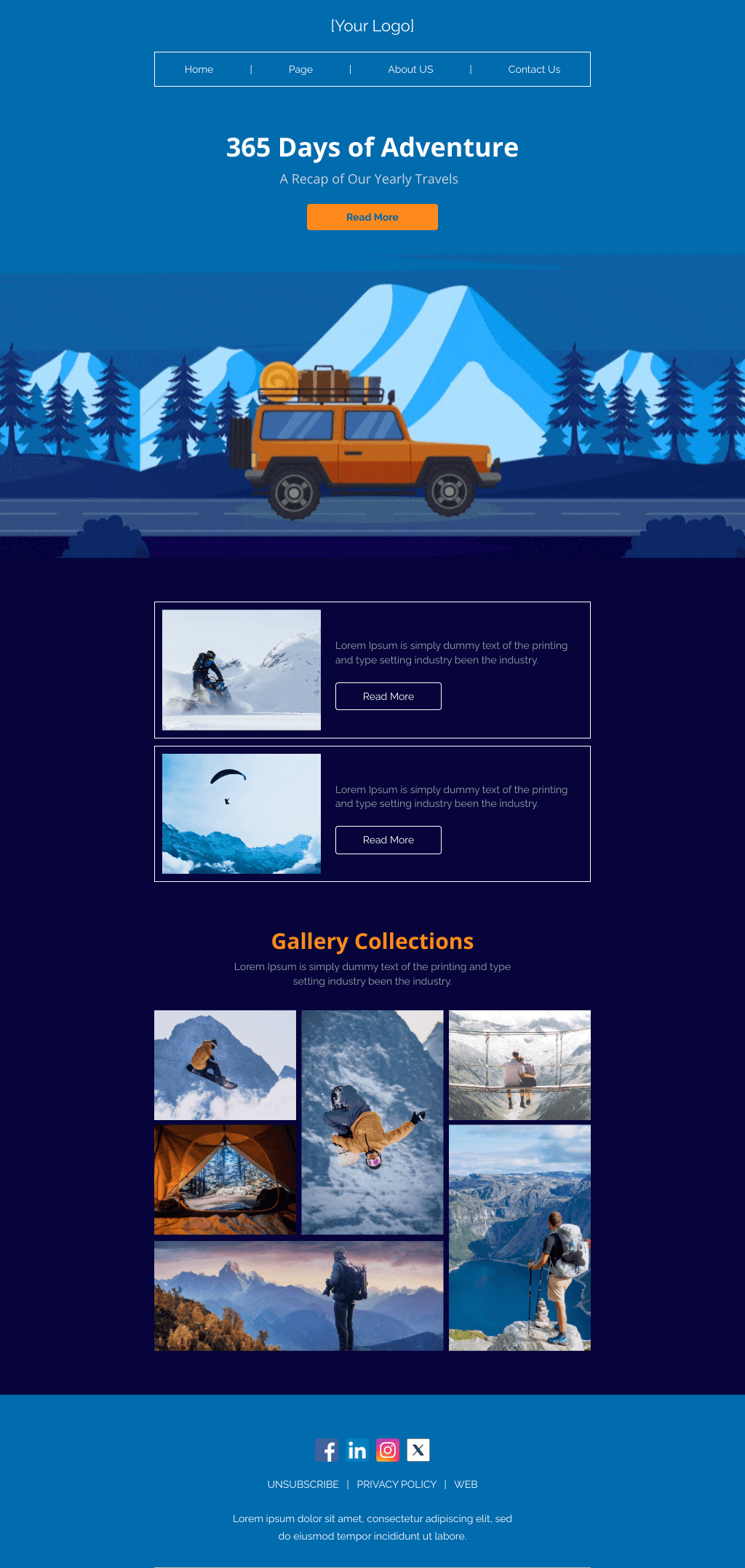 Laravel Mail Template - A Year's Journey