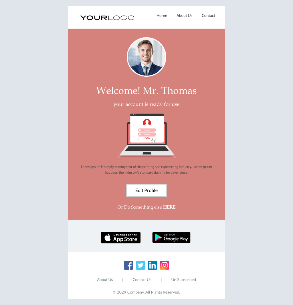 Laravel Mail Template - Account Created