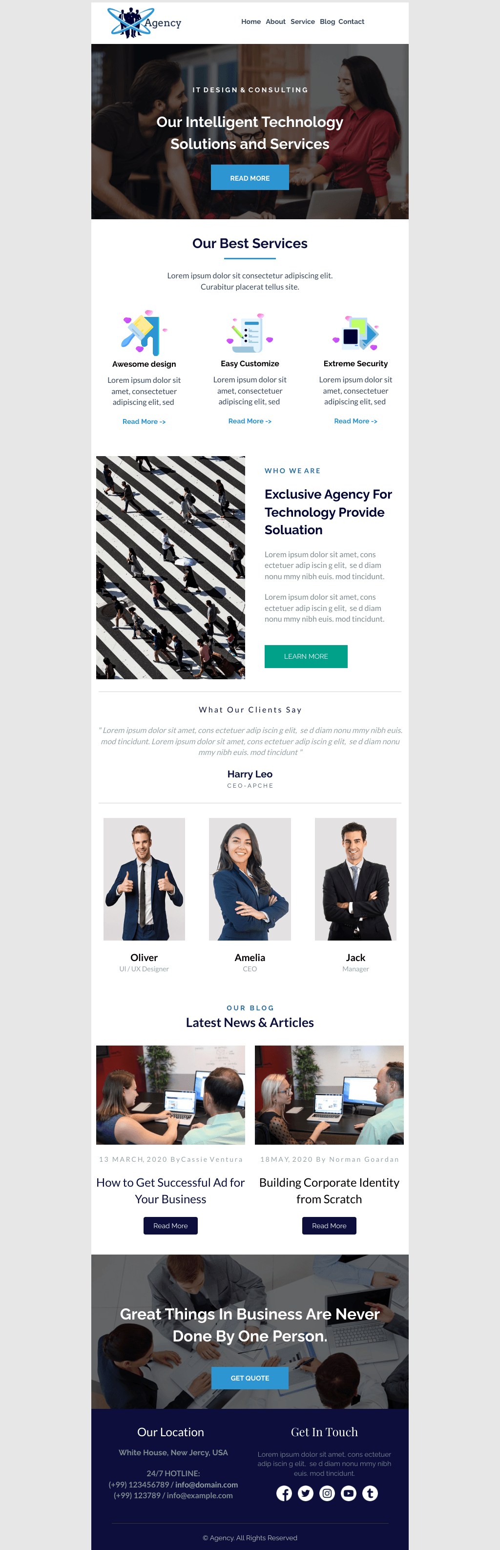 Laravel Mail Template - Agency