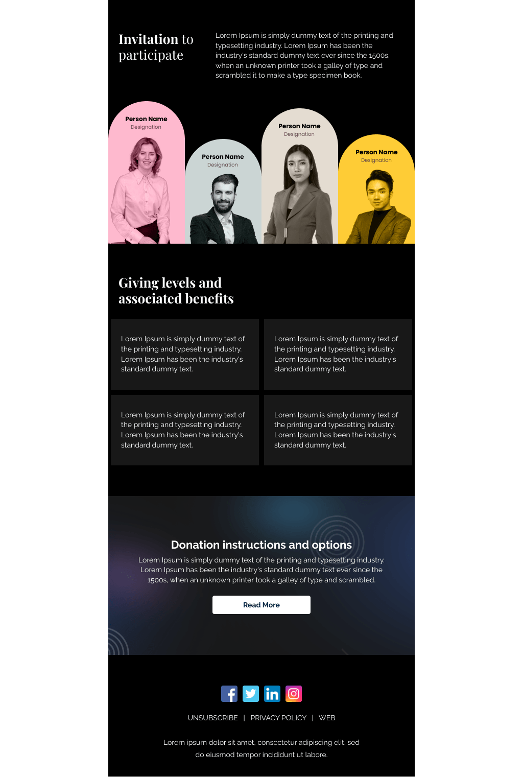 Laravel Mail Template - Alumni Giving Campaign