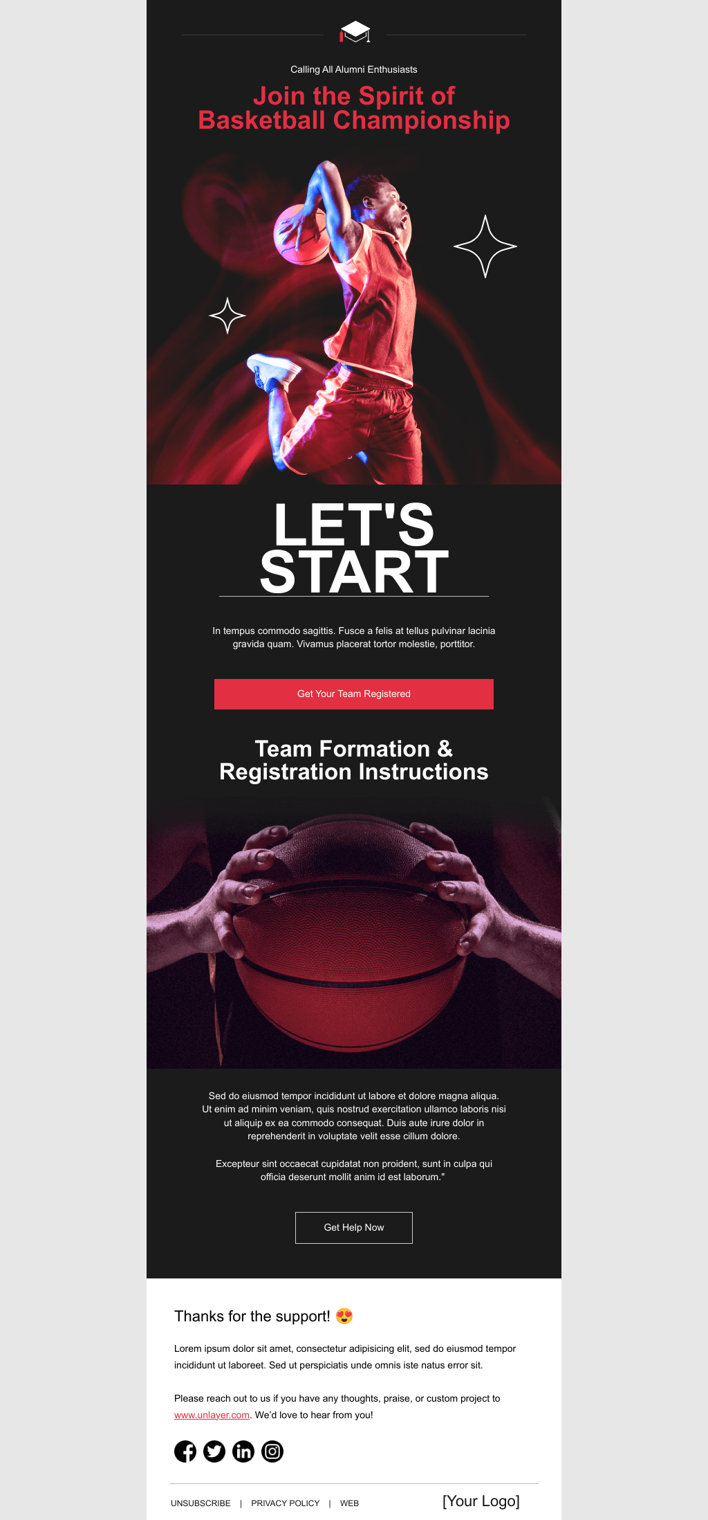 Laravel Mail Template - Alumni Sports Event