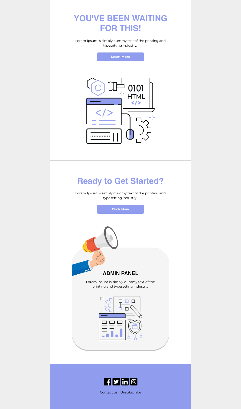Laravel Mail Template - Announcement for New Feature