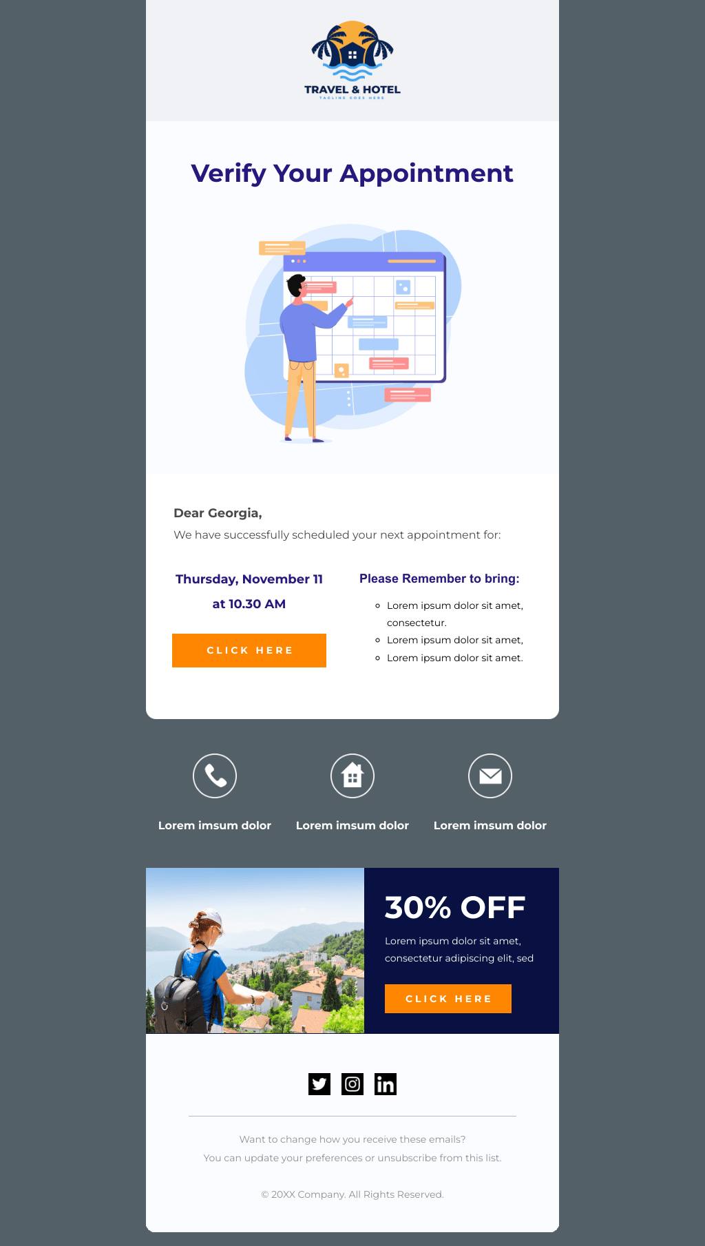 Laravel Mail Template - Appointment Verification Request