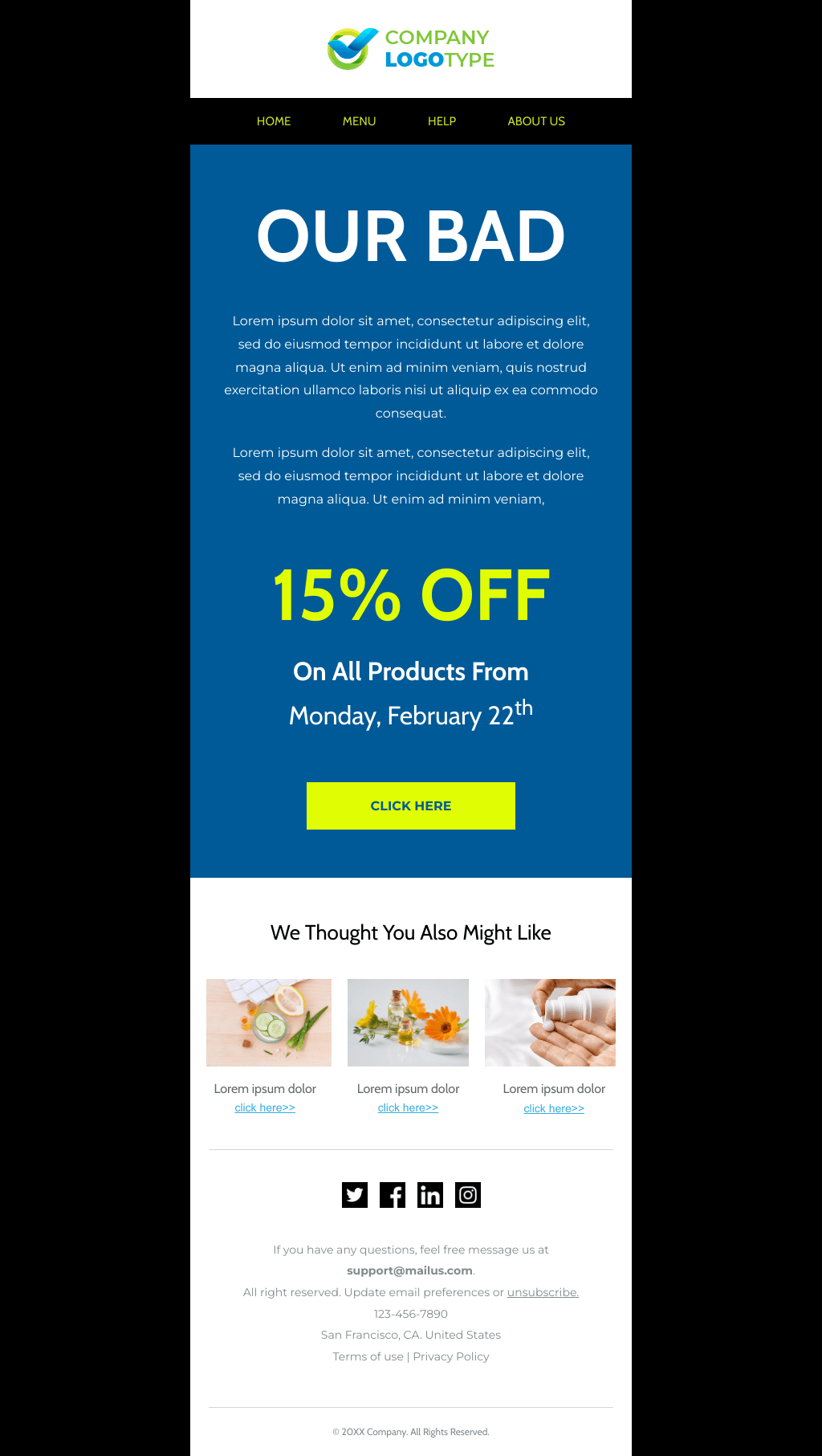 Laravel Mail Template - Apology To Client For Bad Service