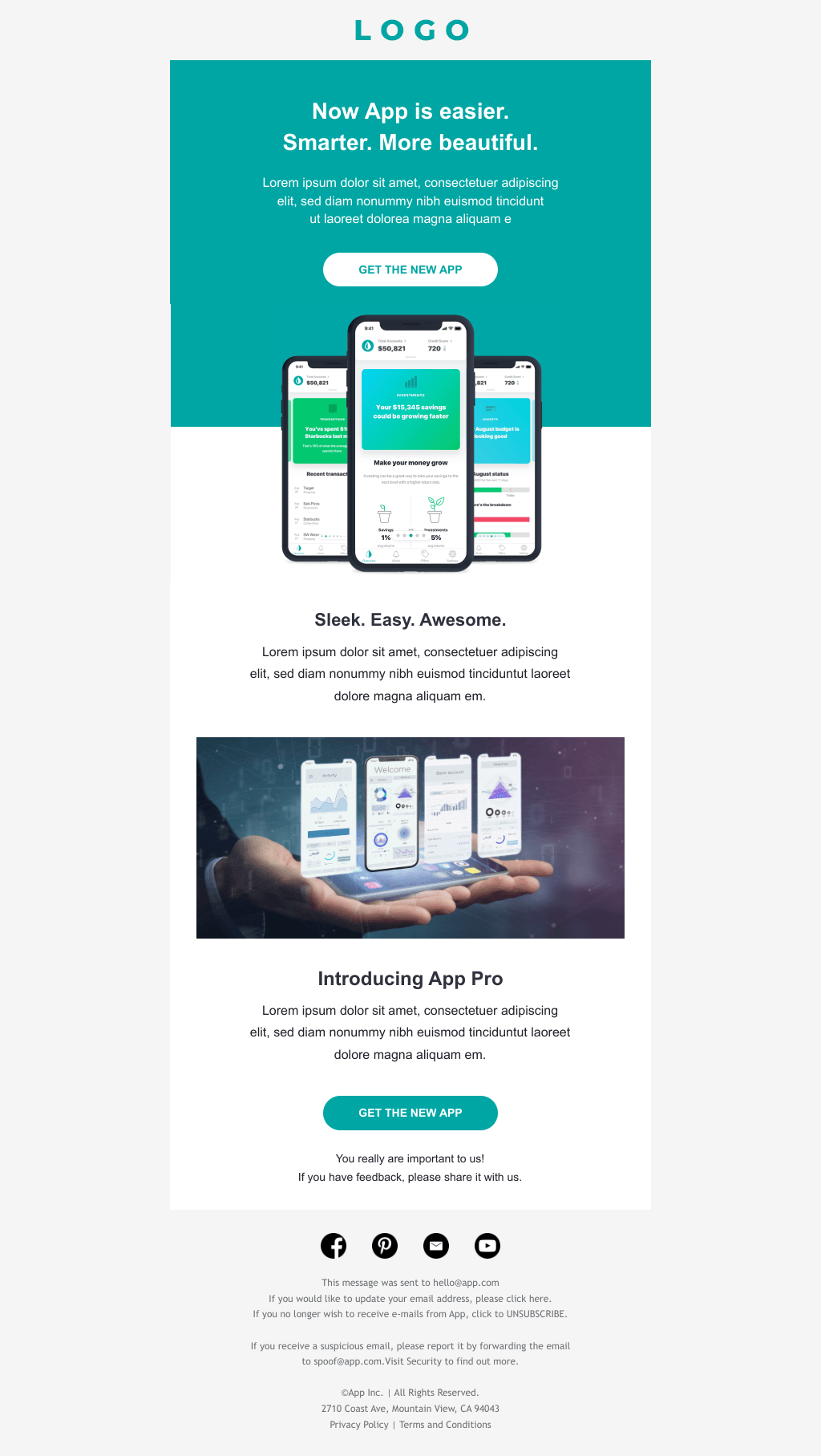 Laravel Mail Template - App Upgrade