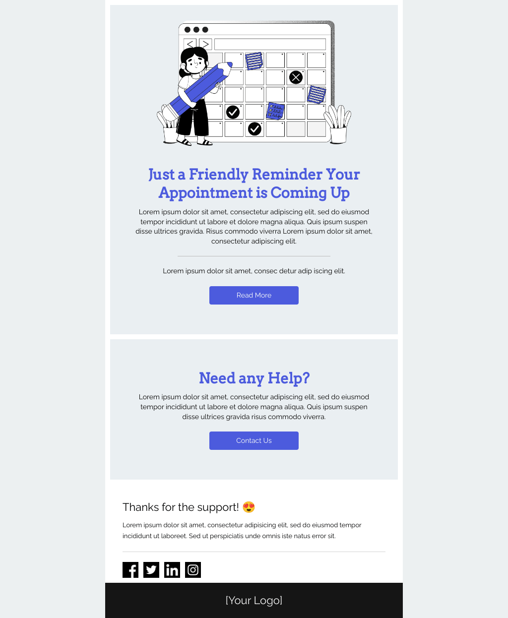 Laravel Mail Template - Appointment Reminders and Follow-ups