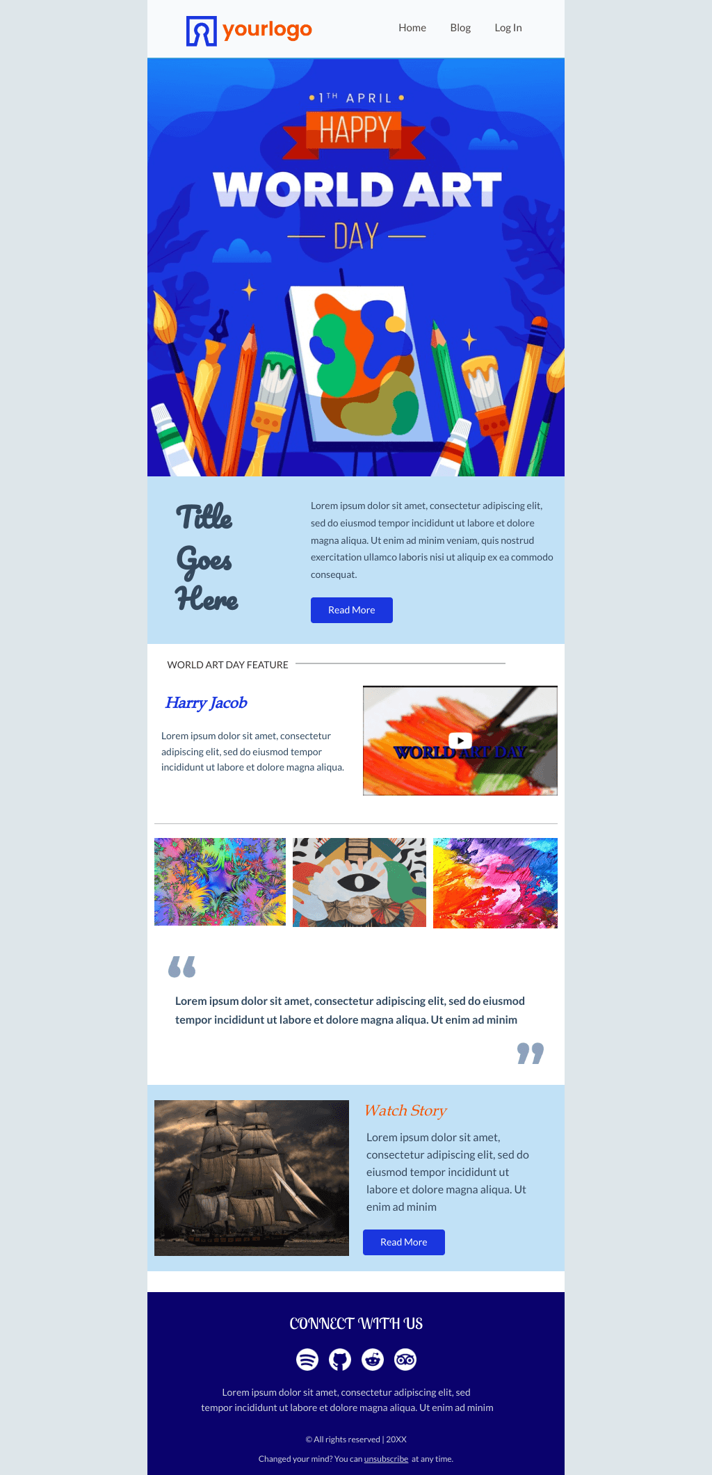 Laravel Mail Template - Art Day