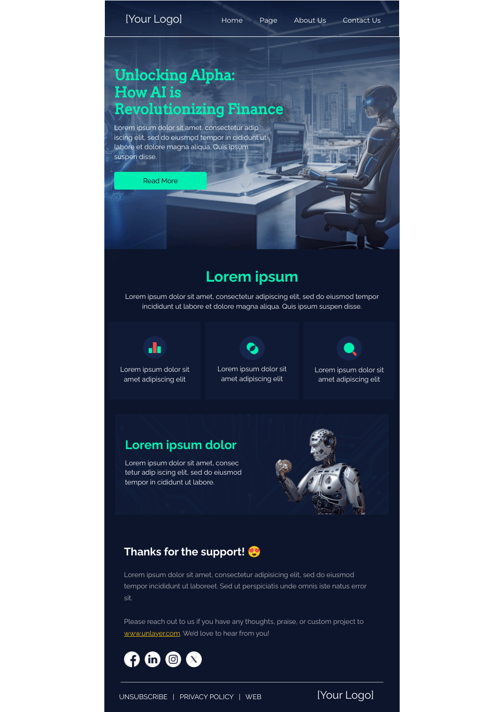 Laravel Mail Template - Artificial Intelligence in Finance