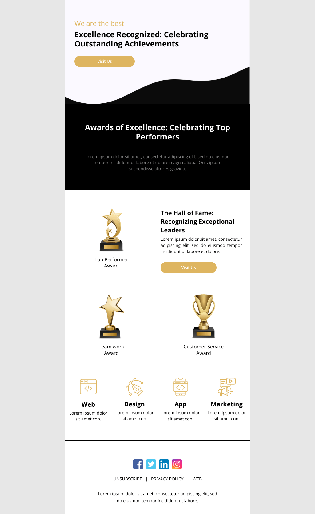 Laravel Mail Template - Awards and Recognition