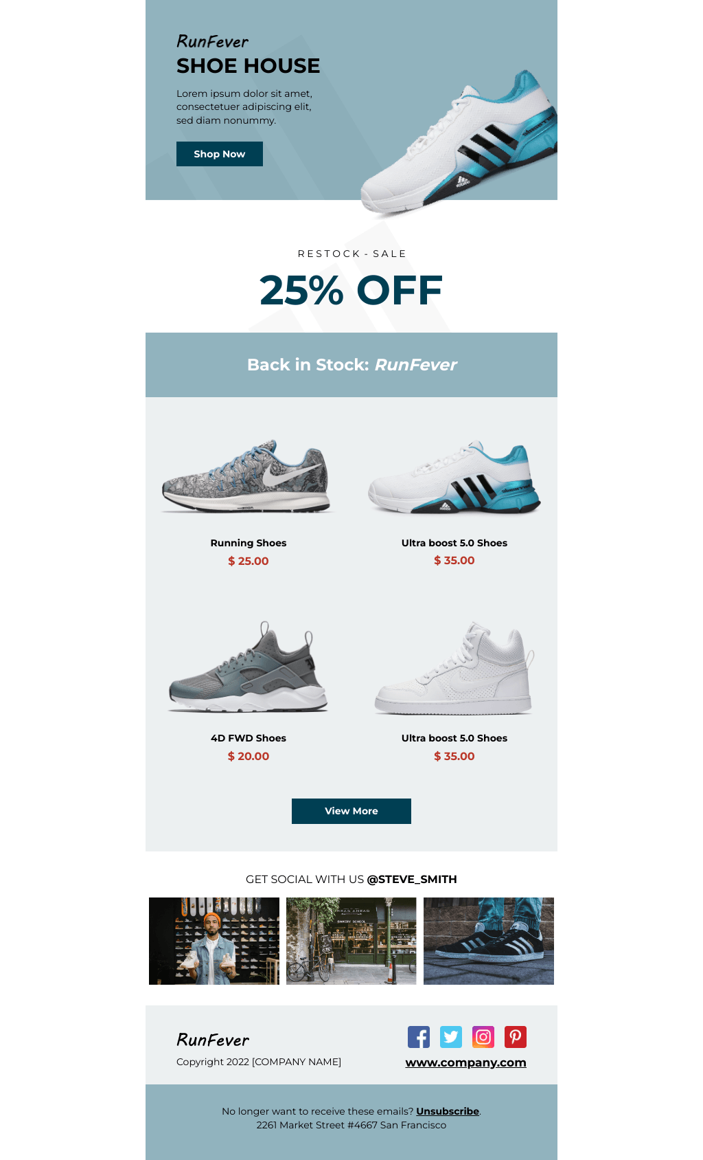 Laravel Mail Template - Back in Stock Sale