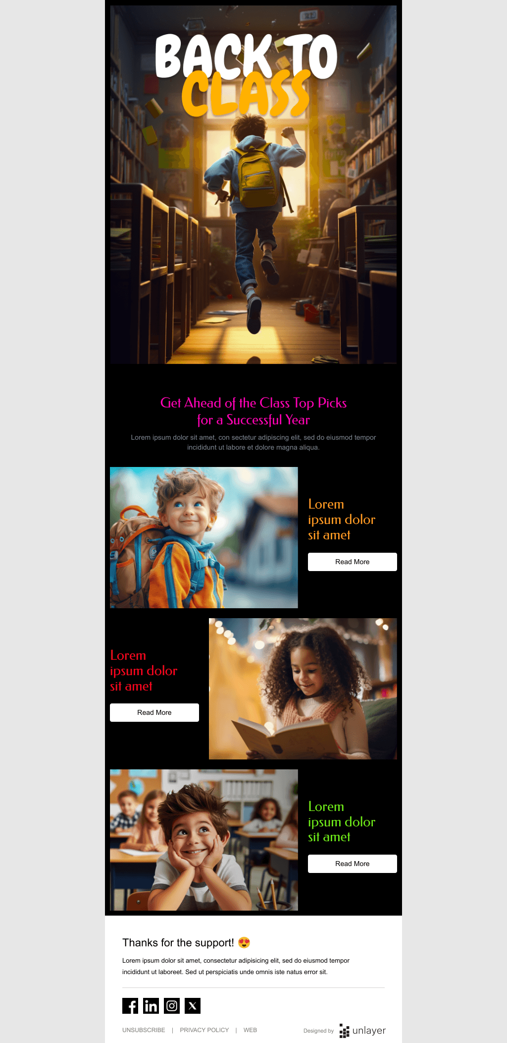 Laravel Mail Template - Back to Class