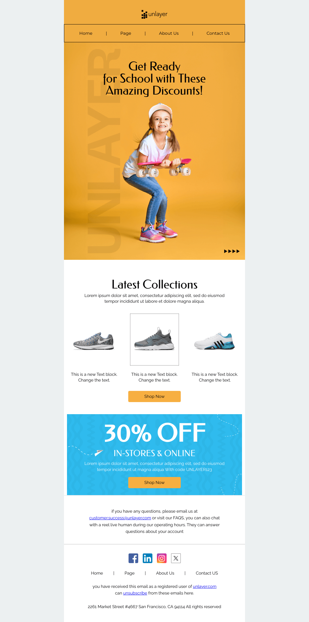 Laravel Mail Template - Back to School Deals