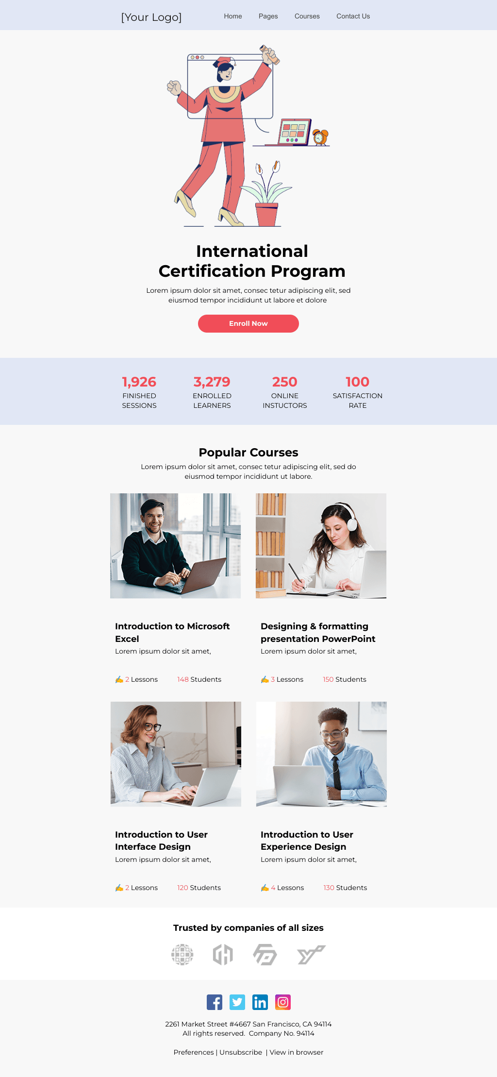 Laravel Mail Template - Back to School International Certification
