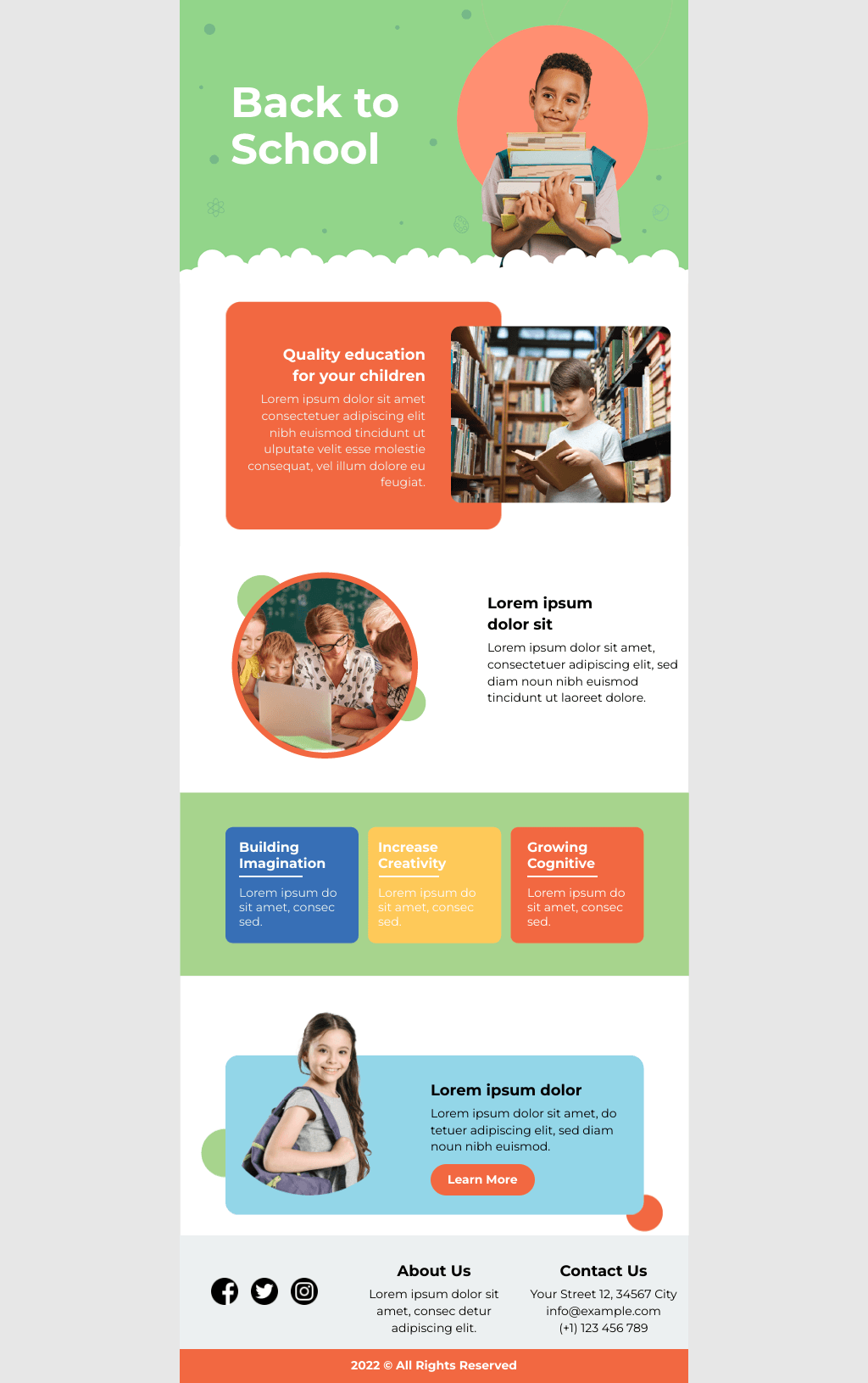 Laravel Mail Template - Back to School Useful Skills