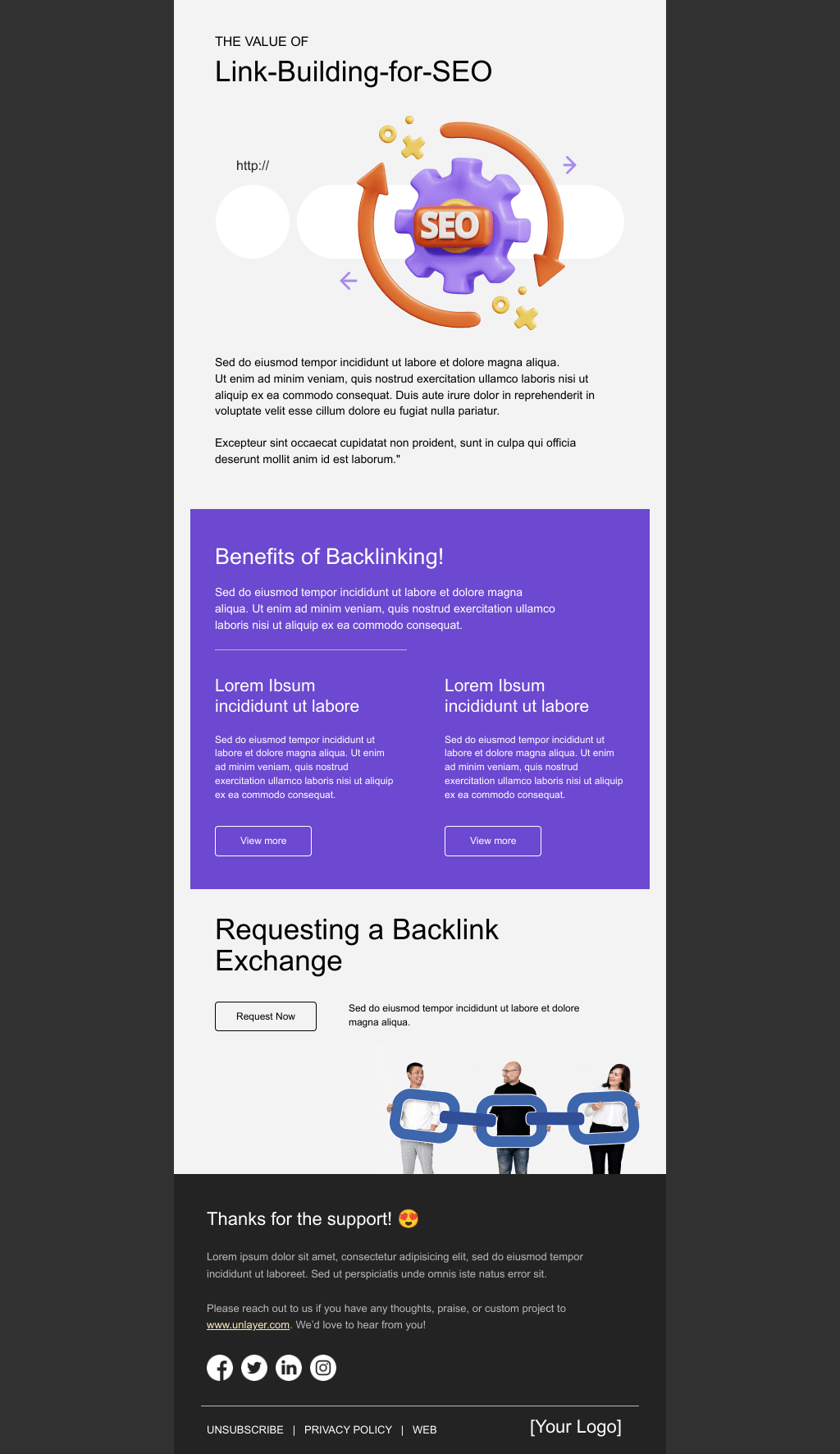 Laravel Mail Template - Backlink Outreach