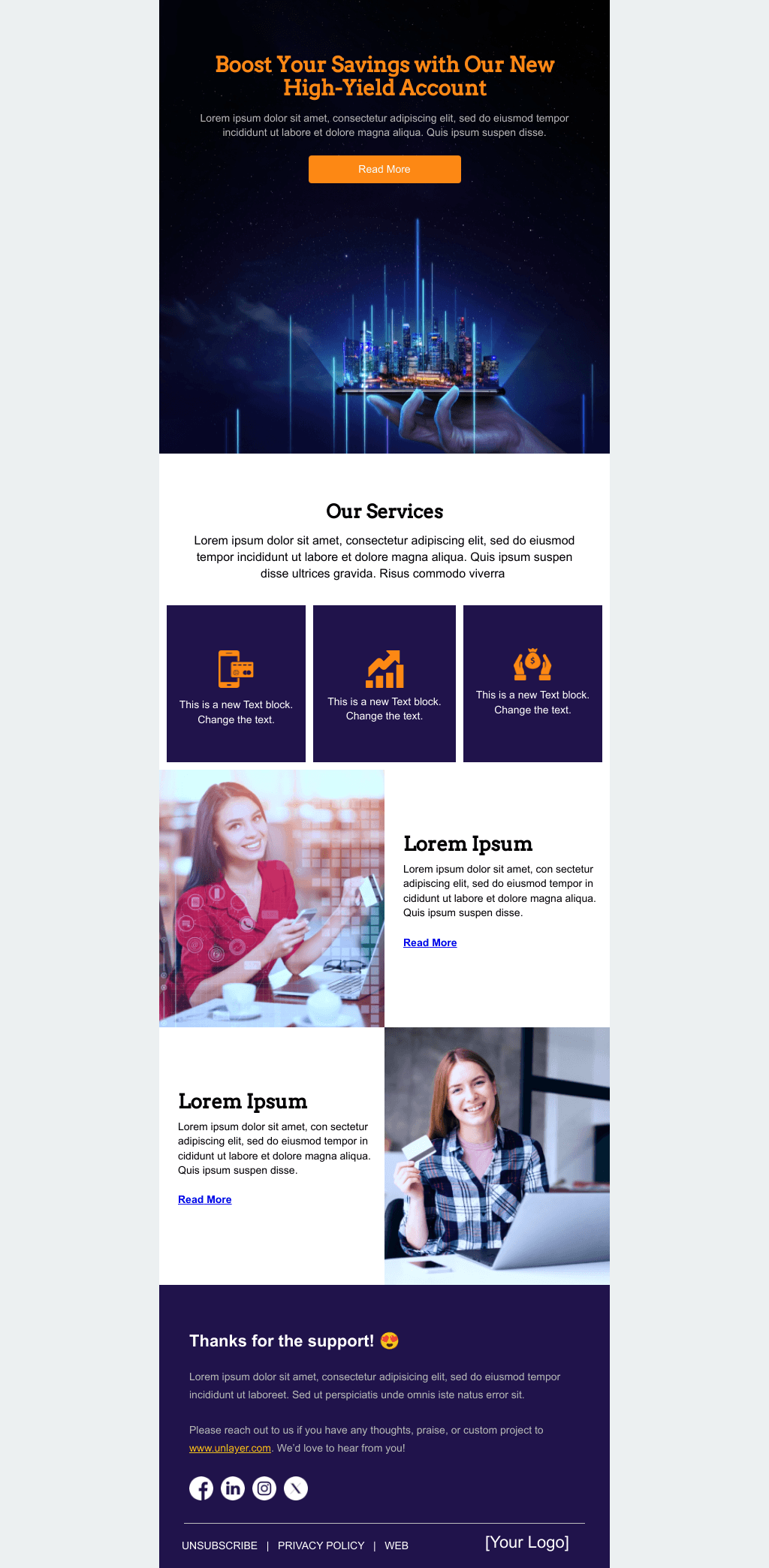 Laravel Mail Template - Banking Email