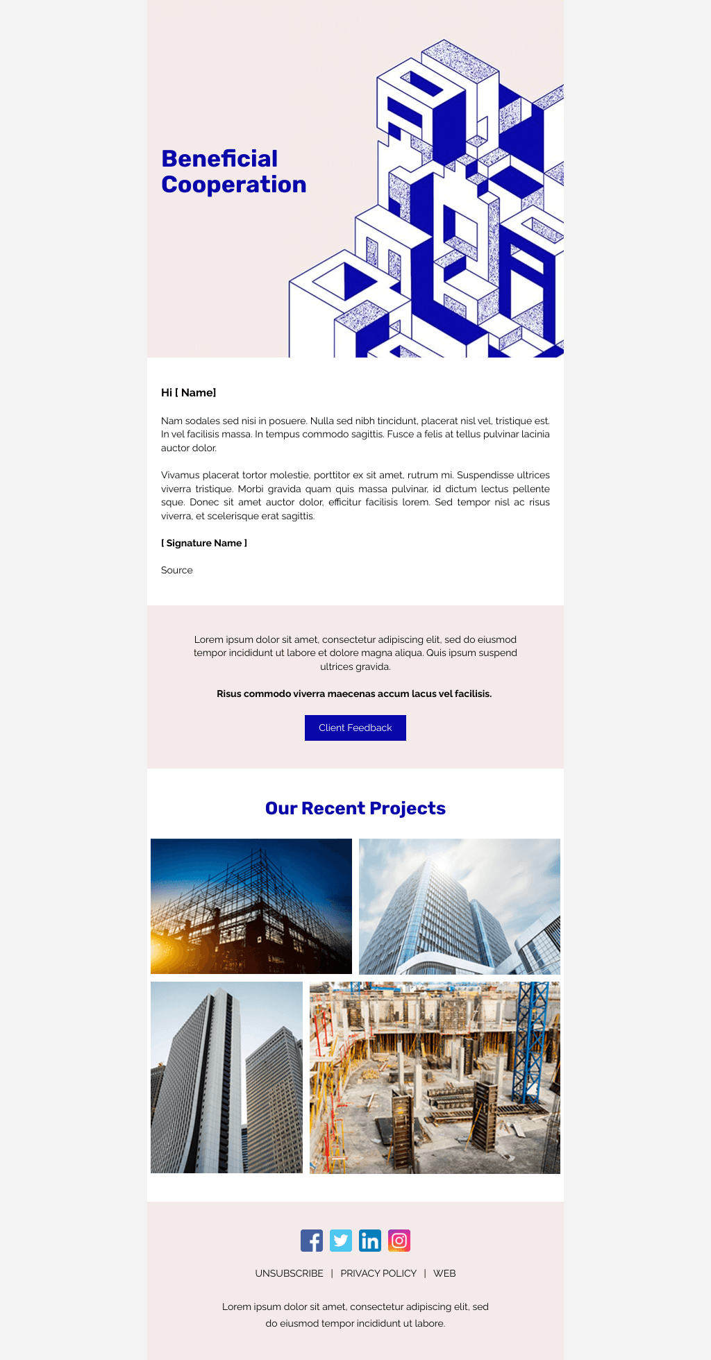 Laravel Mail Template - Beneficial Cooperation