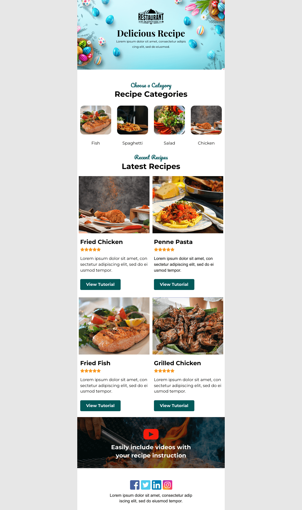Laravel Mail Template - Best Recipes for Easter
