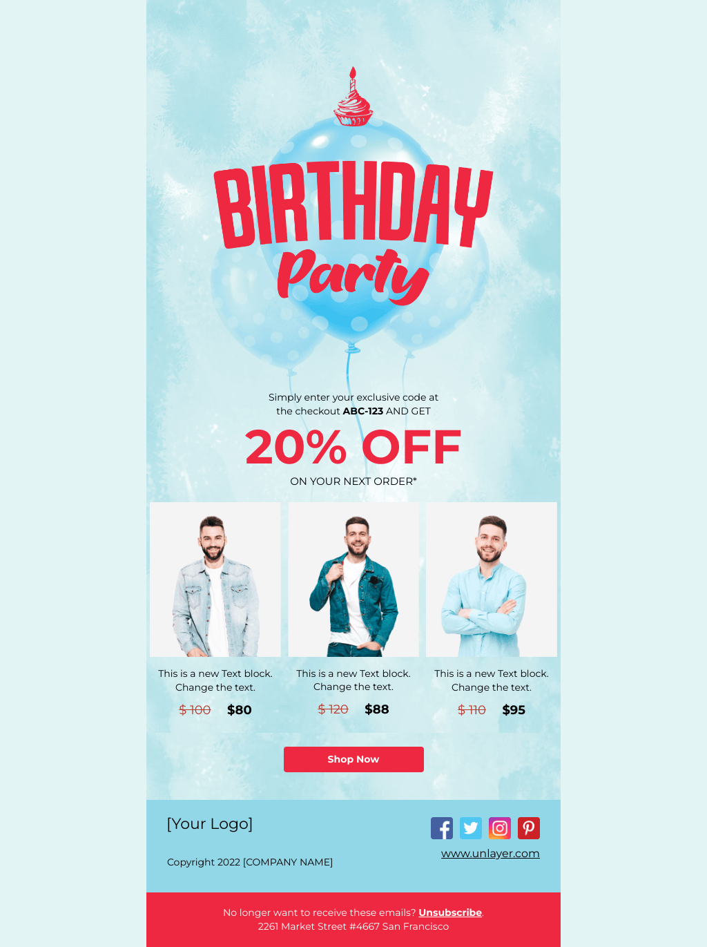 Laravel Mail Template - Birthday Cheerful Party