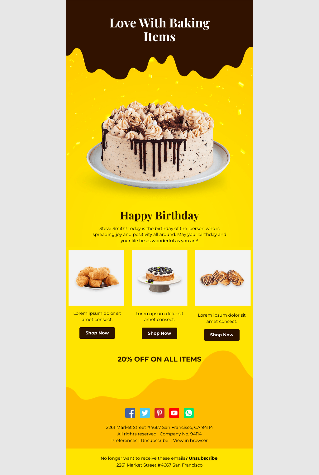 Laravel Mail Template - Birthday Discounts