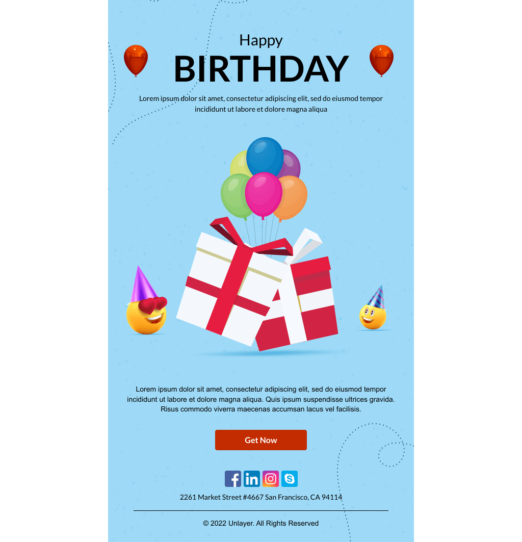 Laravel Mail Template - Birthday Mystery Gift 