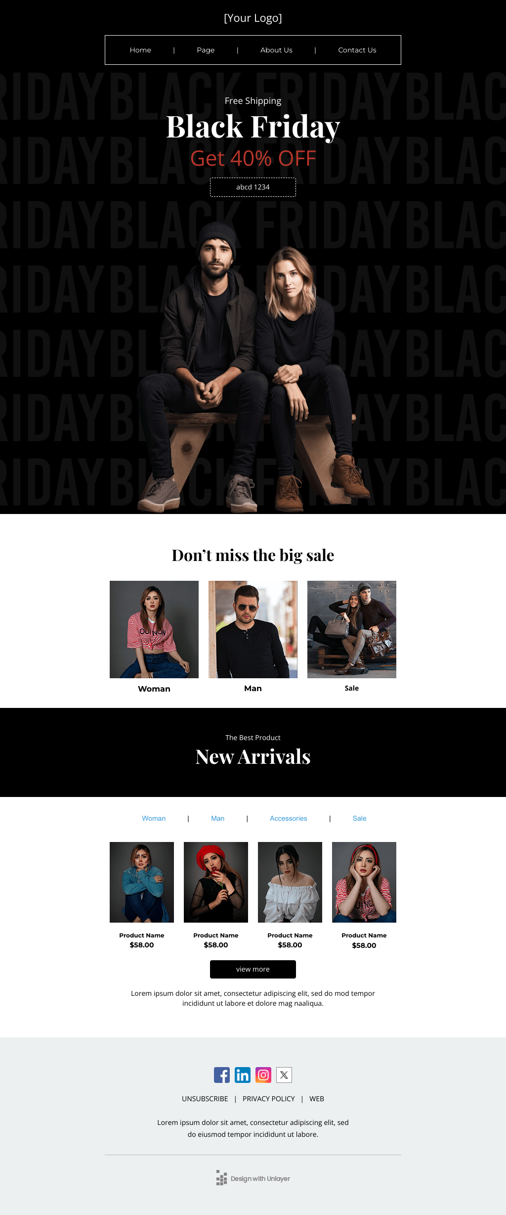 Laravel Mail Template - Black Friday Coupons