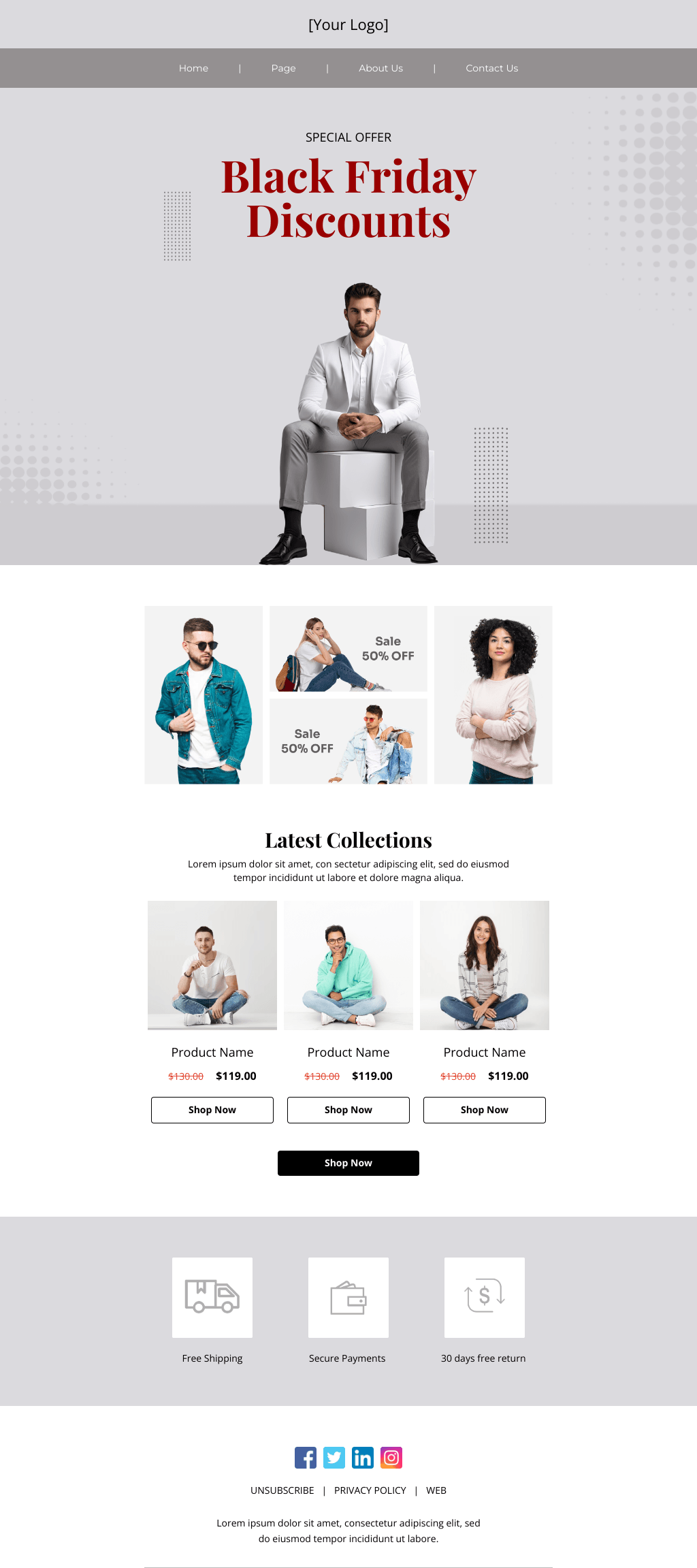 Laravel Mail Template - Black Friday Discounts