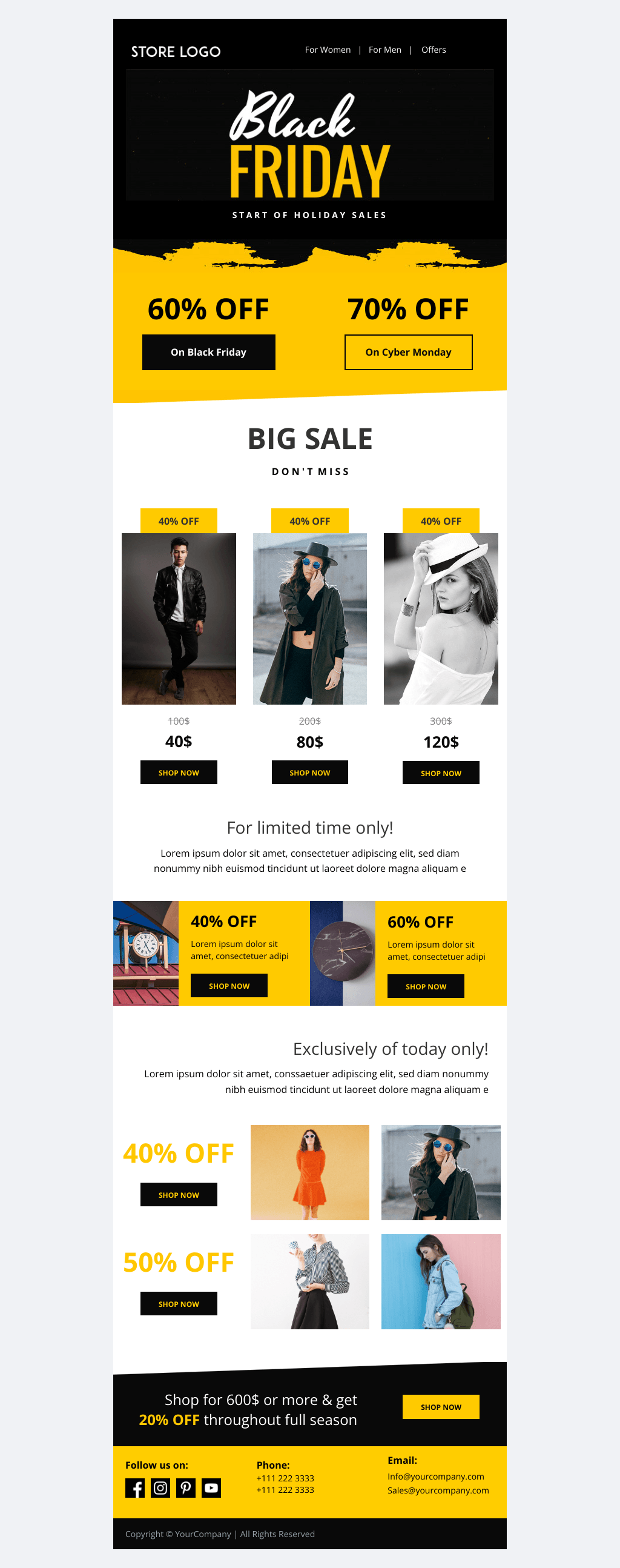 Laravel Mail Template - Black Friday Mega Sale