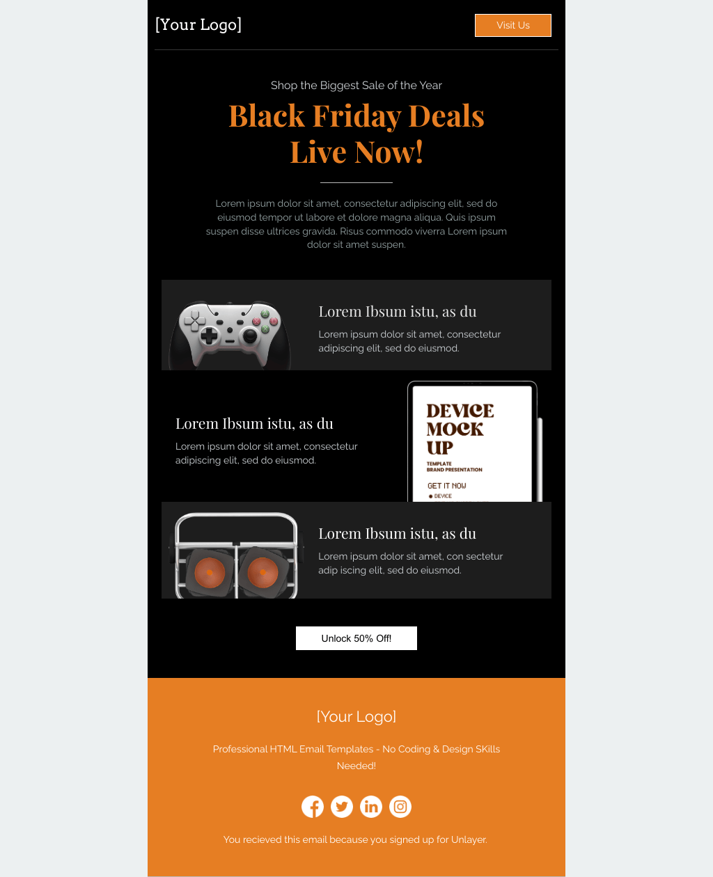 Laravel Mail Template - Black Friday Online Sale