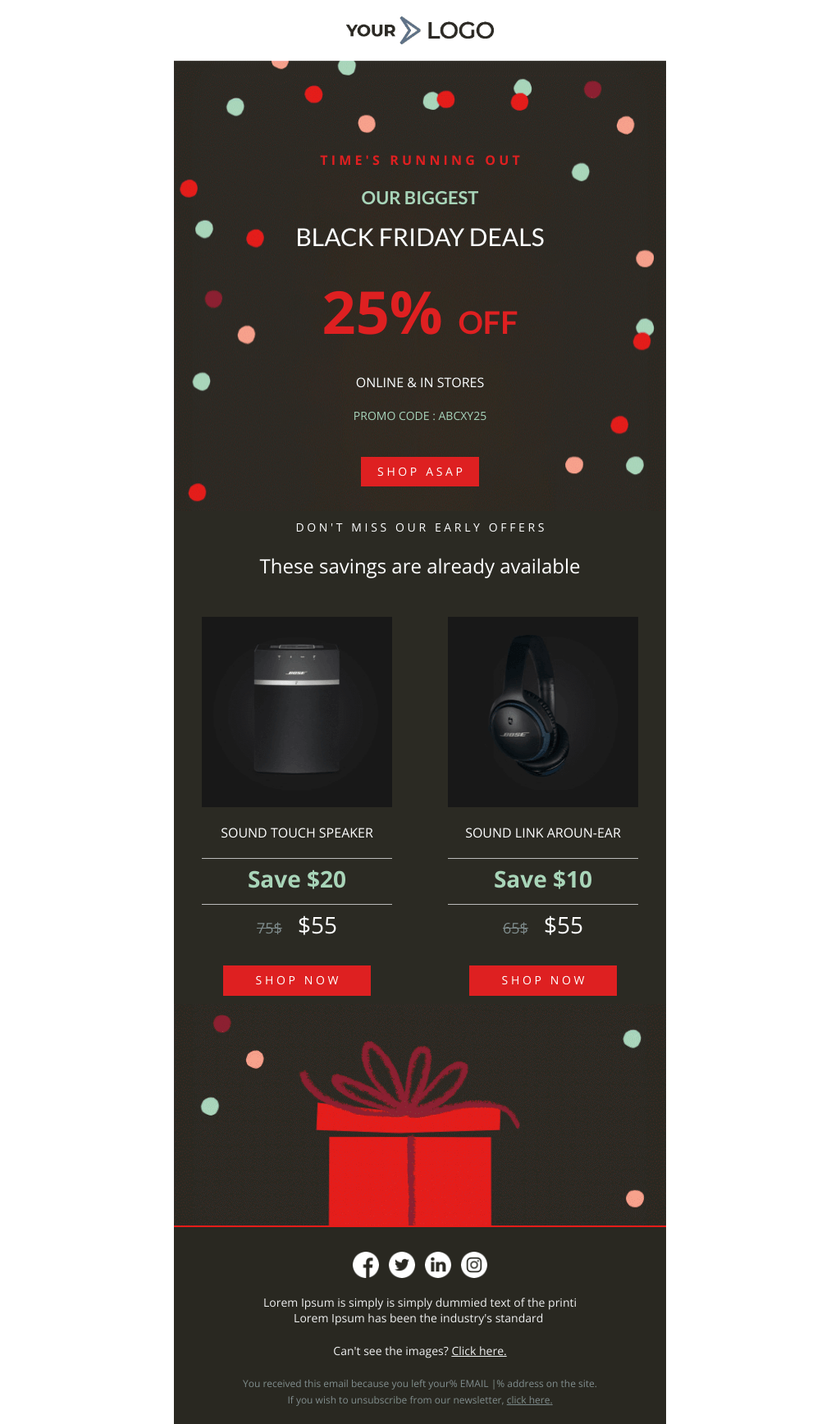 Laravel Mail Template - Black Friday Promotion