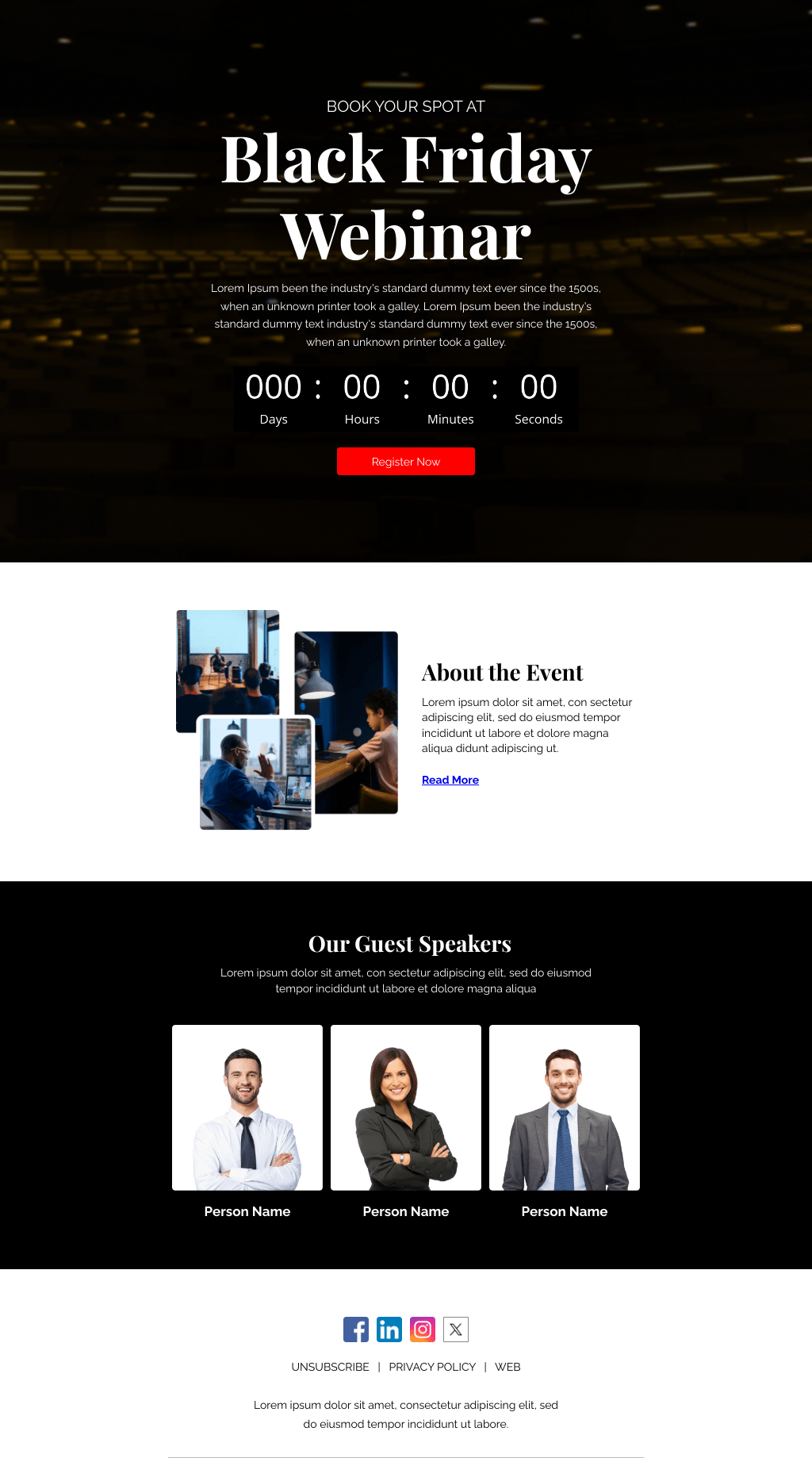 Laravel Mail Template - Black Friday Webinar