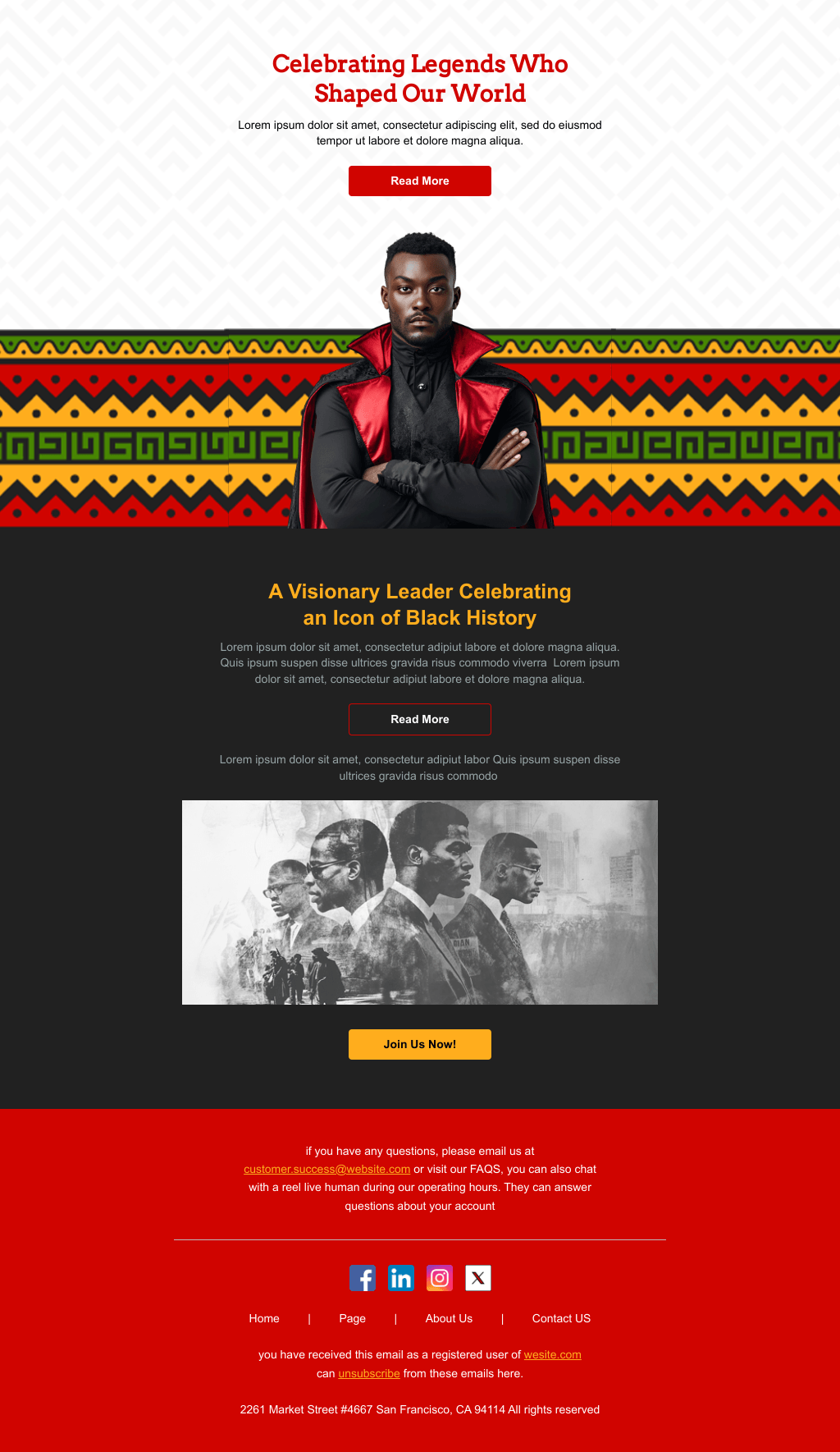 Laravel Mail Template - Black Heroes
