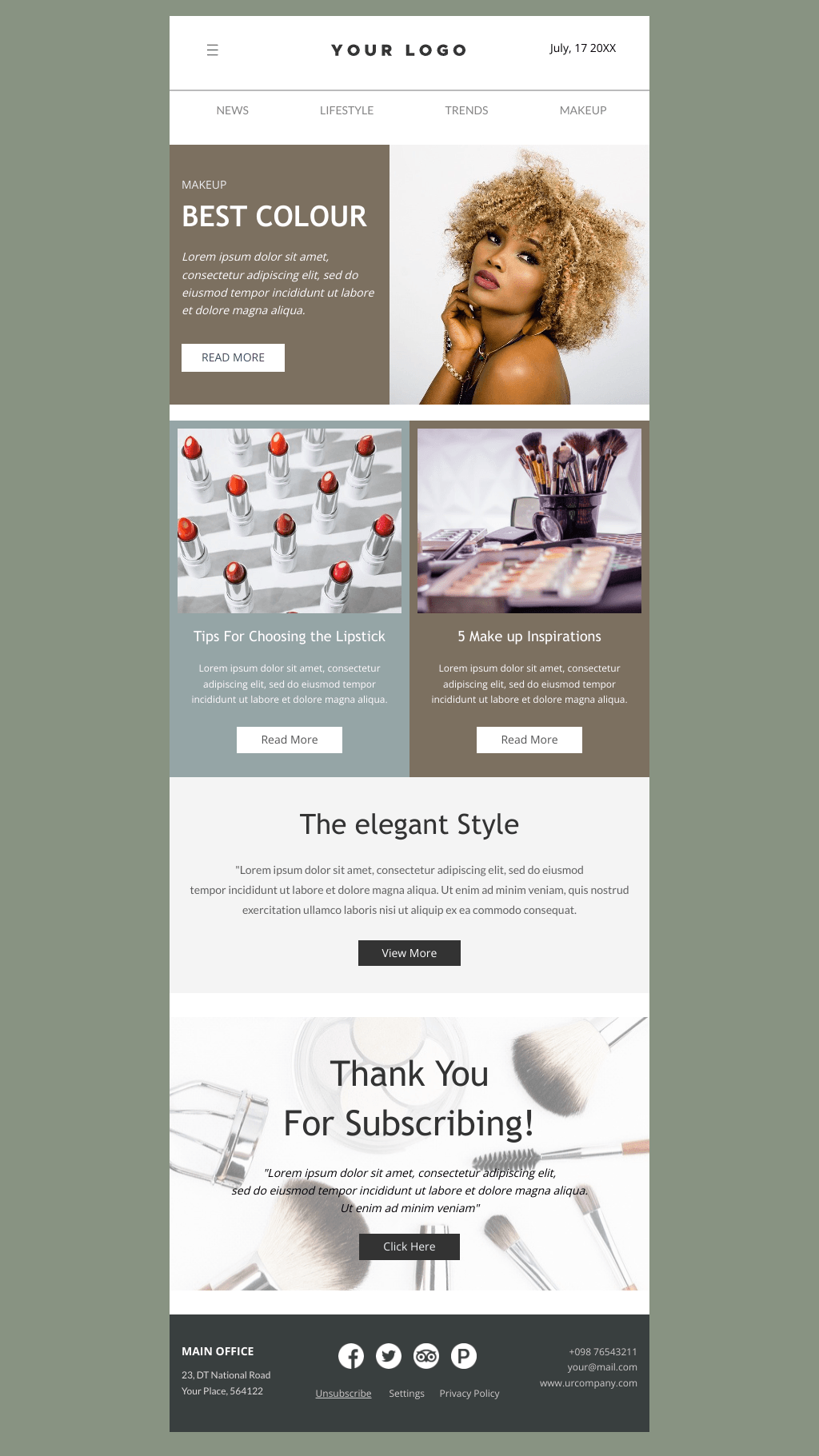 Laravel Mail Template - Makeup Idea