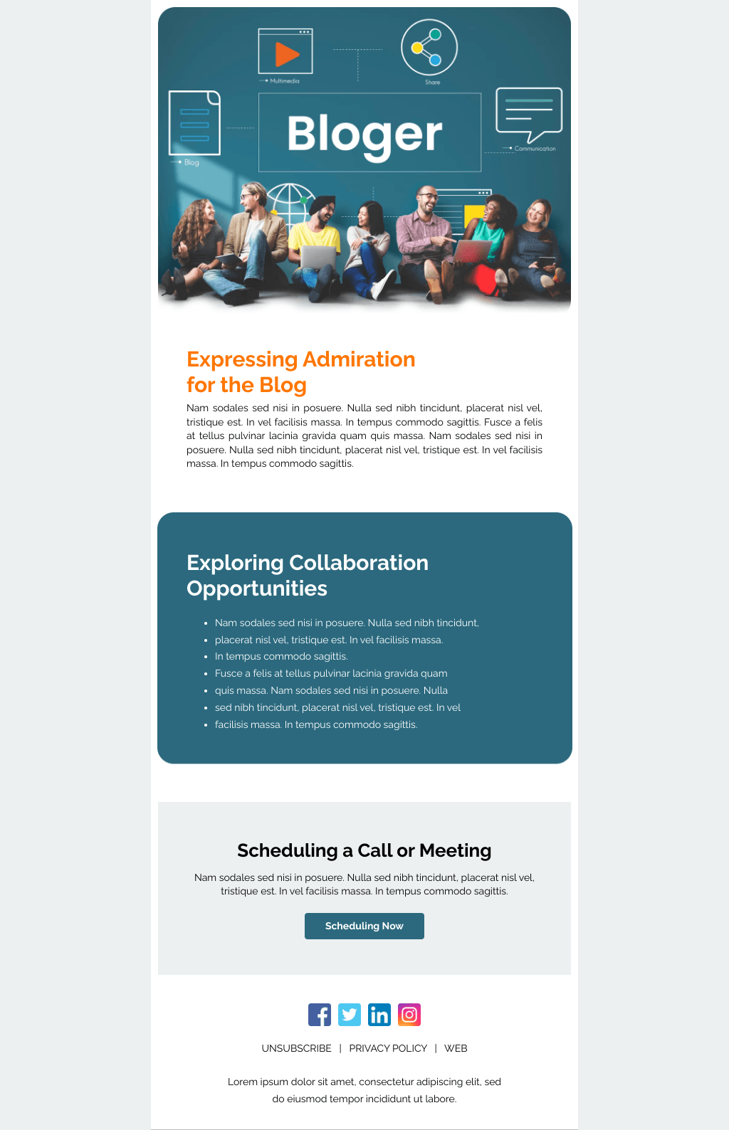 Laravel Mail Template - Blogger Outreach Email