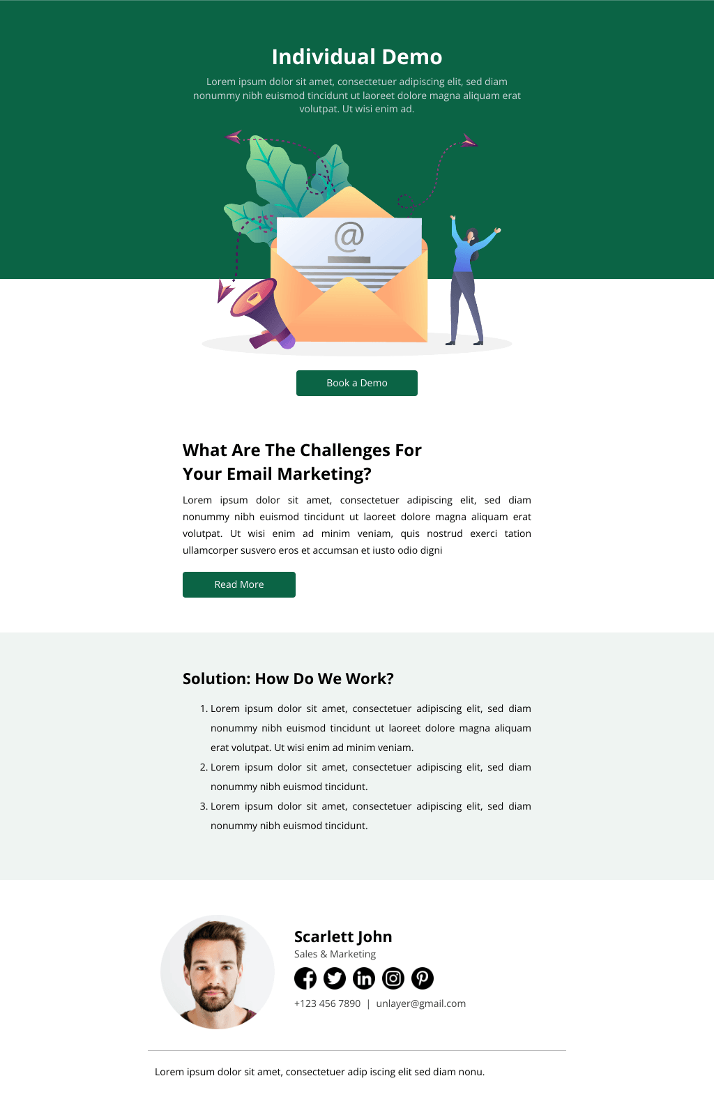 Laravel Mail Template - Book a Demo
