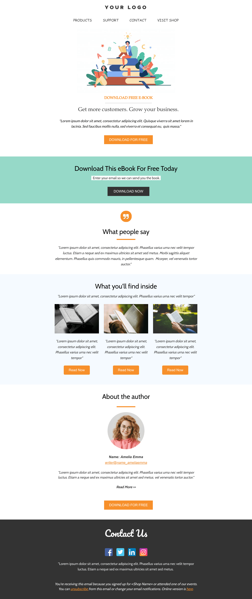 Laravel Mail Template - Book Lover's Day
