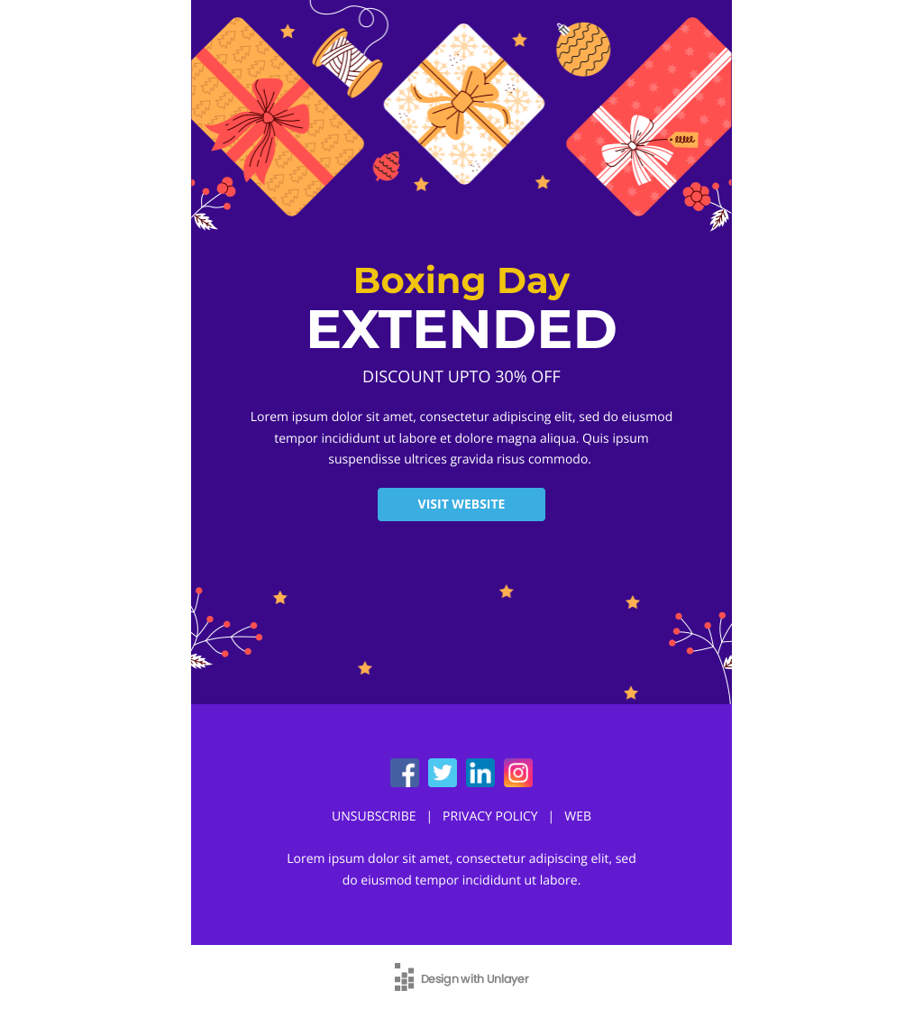Laravel Mail Template - Boxing Day Extended