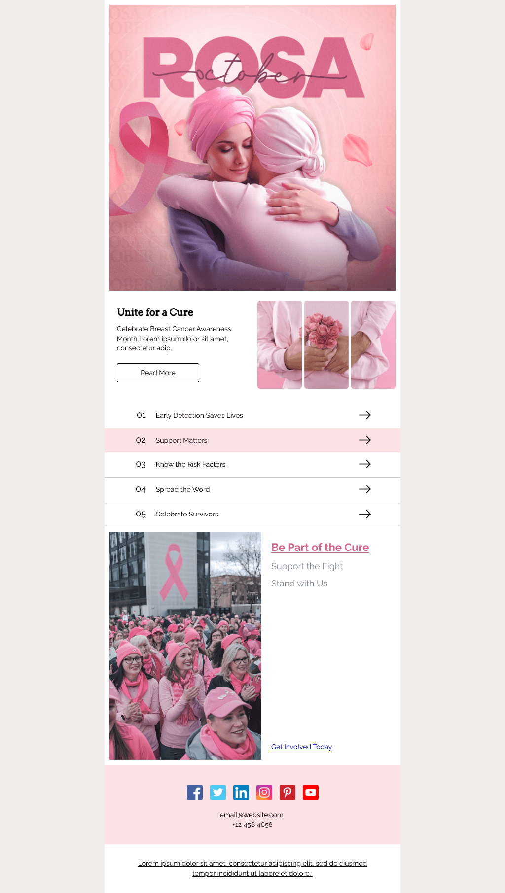 Laravel Mail Template - Breast Cancer Awareness Month