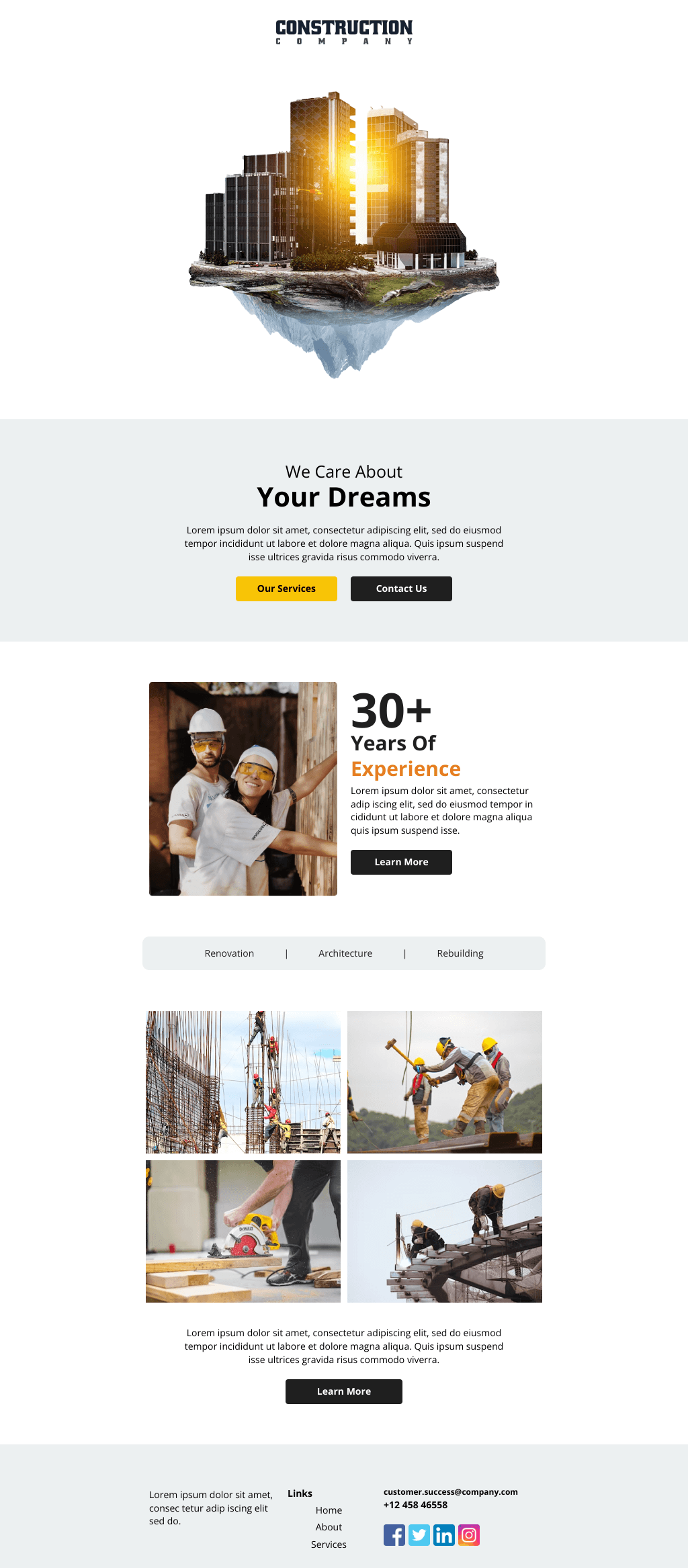 Laravel Mail Template - Building Maintenance