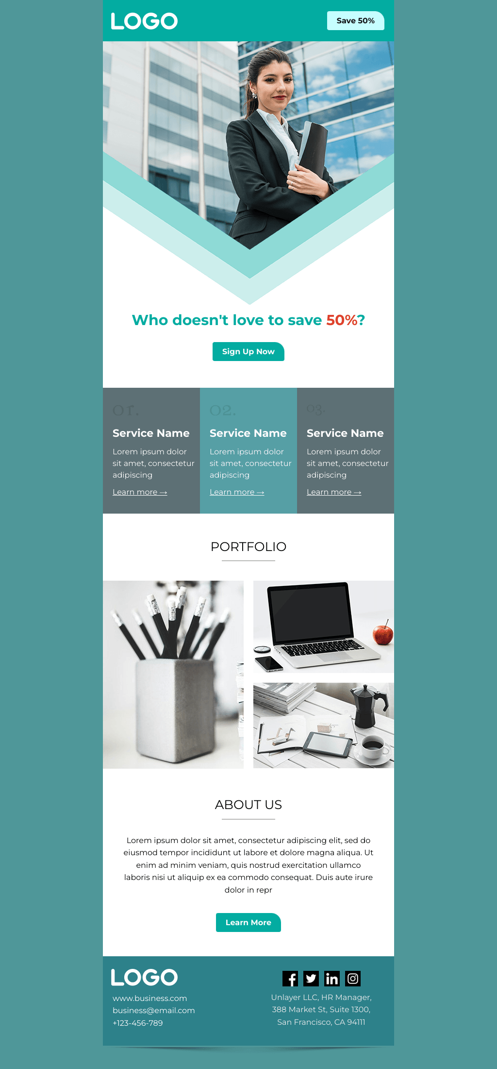 Laravel Mail Template - Business Service Promotion