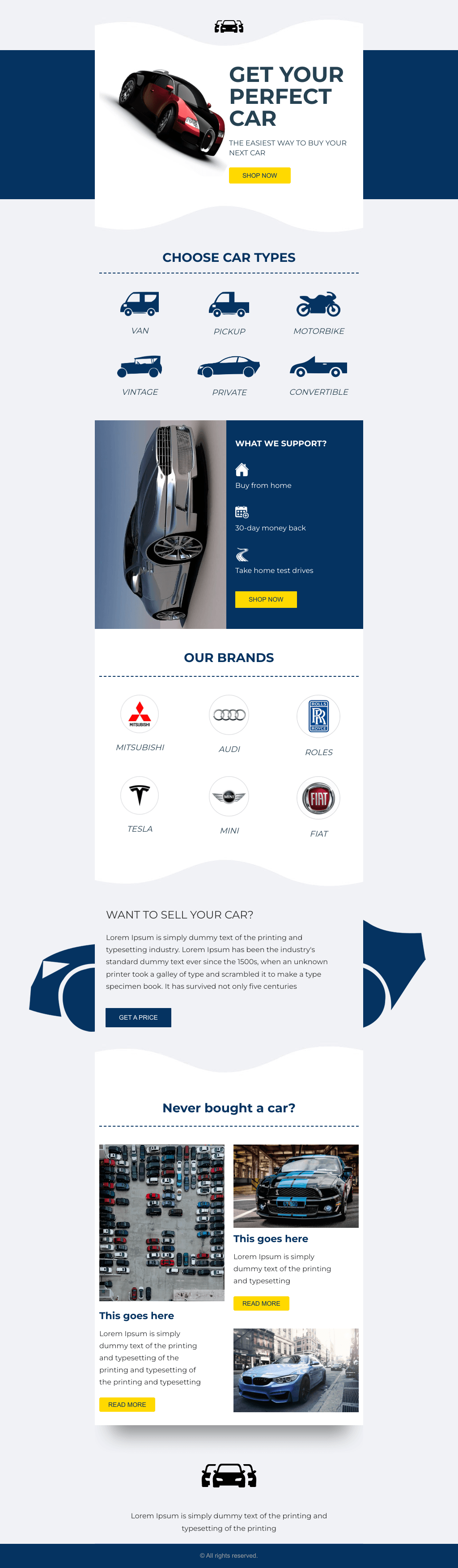 Laravel Mail Template - Buy Car