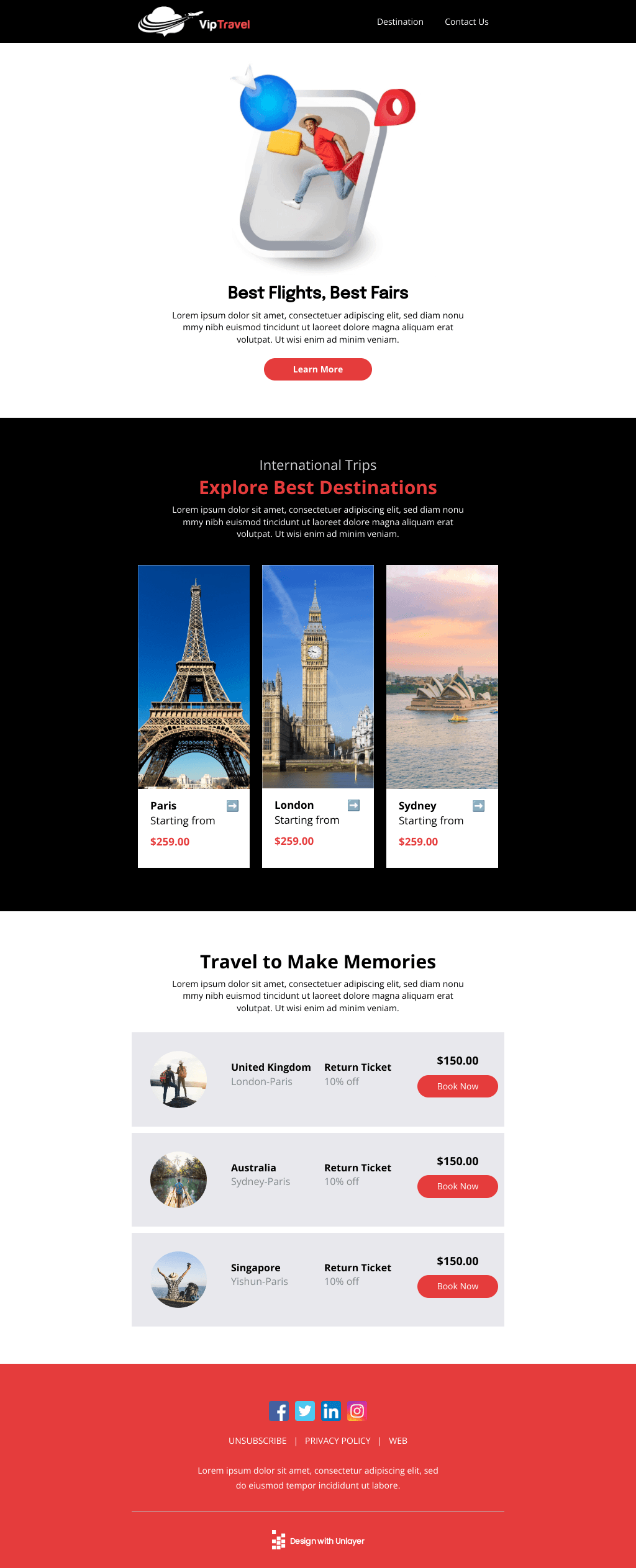 Laravel Mail Template - Buy Travel Tickets