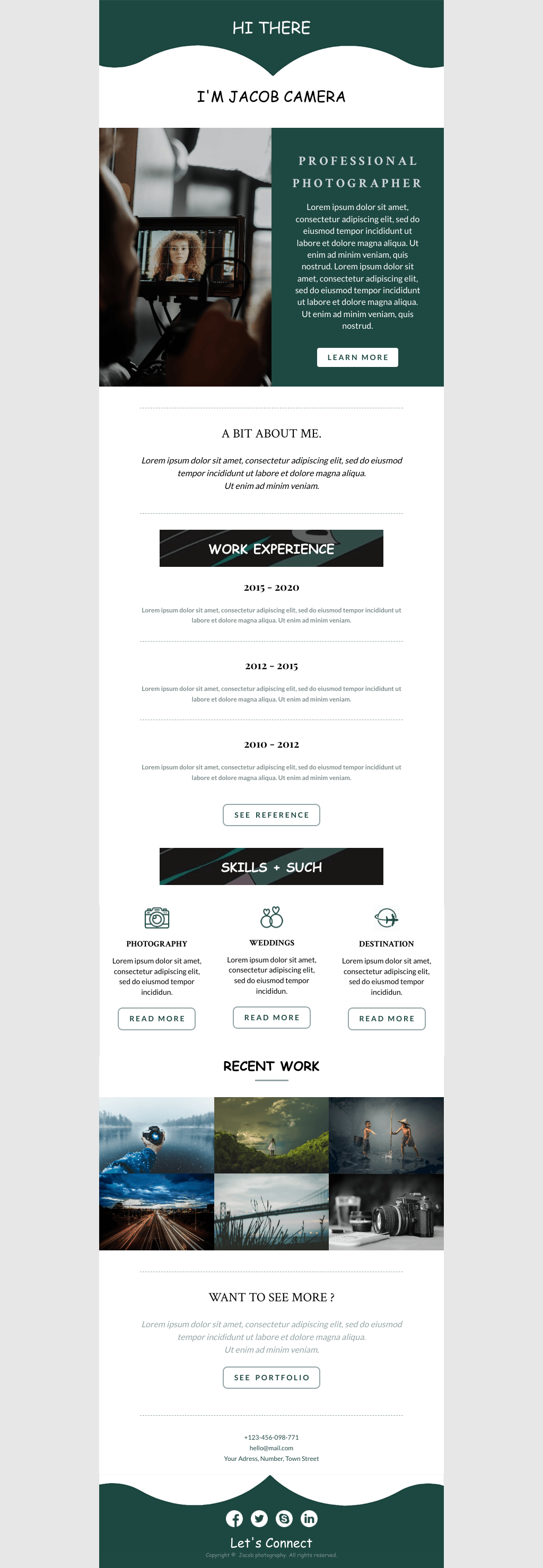 Laravel Mail Template - Camera