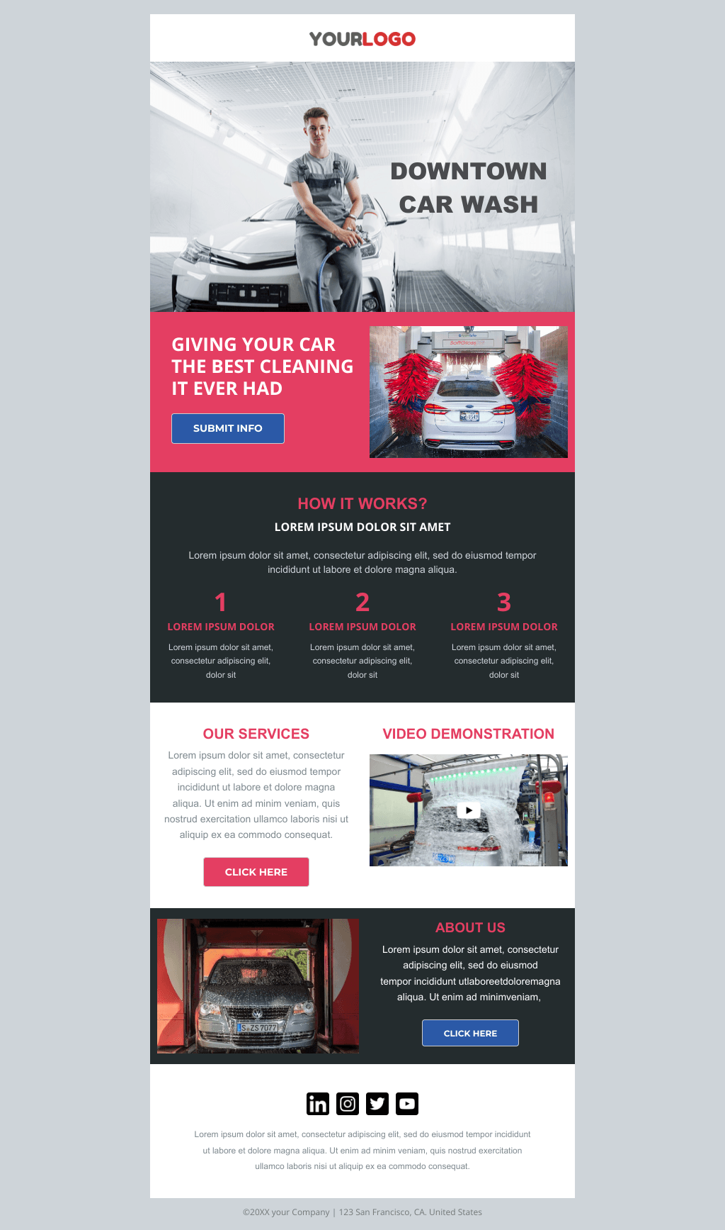 Laravel Mail Template - Car Wash Customer Service 